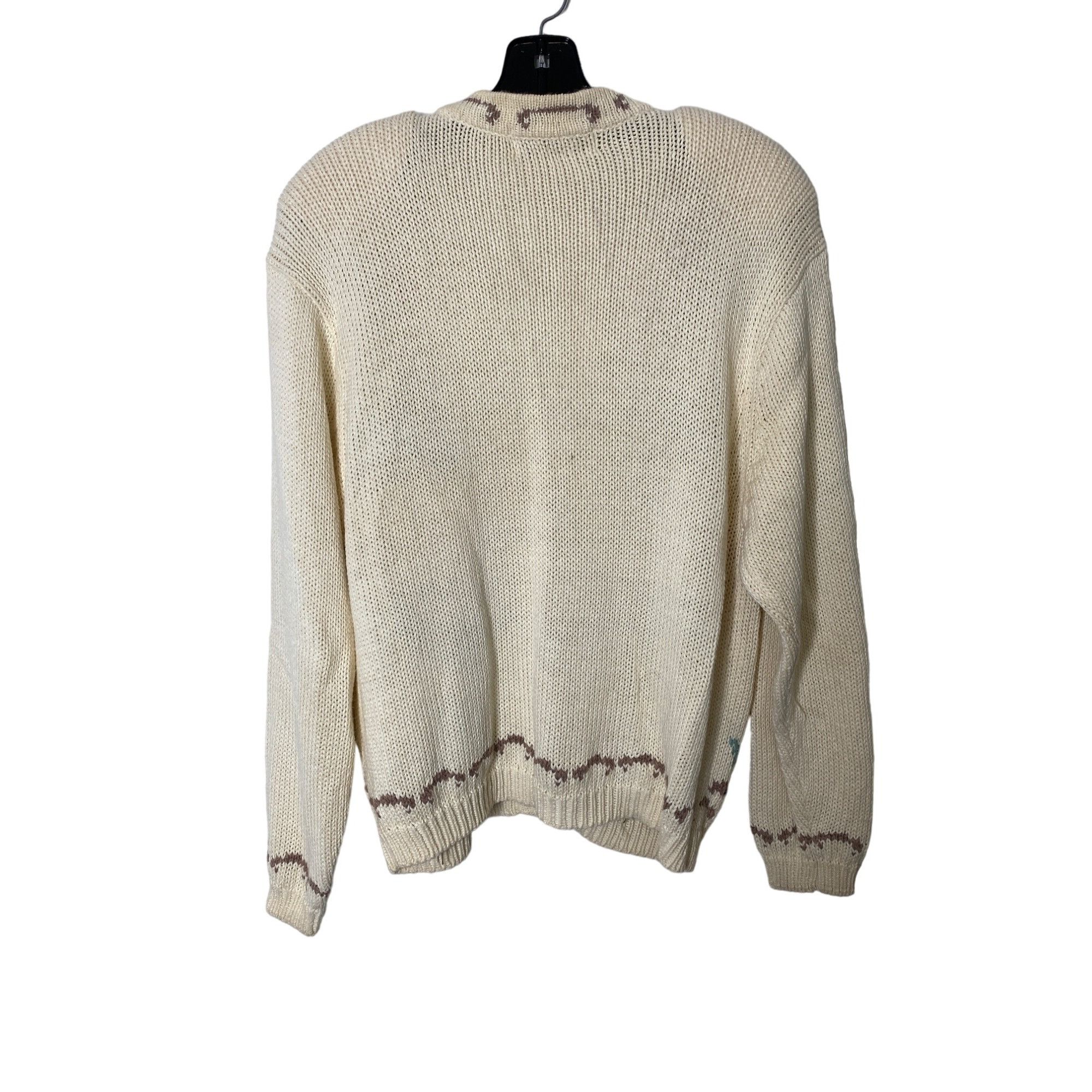 Vintage VINTAGE 80'S MELBOURNE ELEMENTS WOMEN'S HAND-KNIT CARDIGAN S Size L / US 10 / IT 46 - 2 Thumbnail