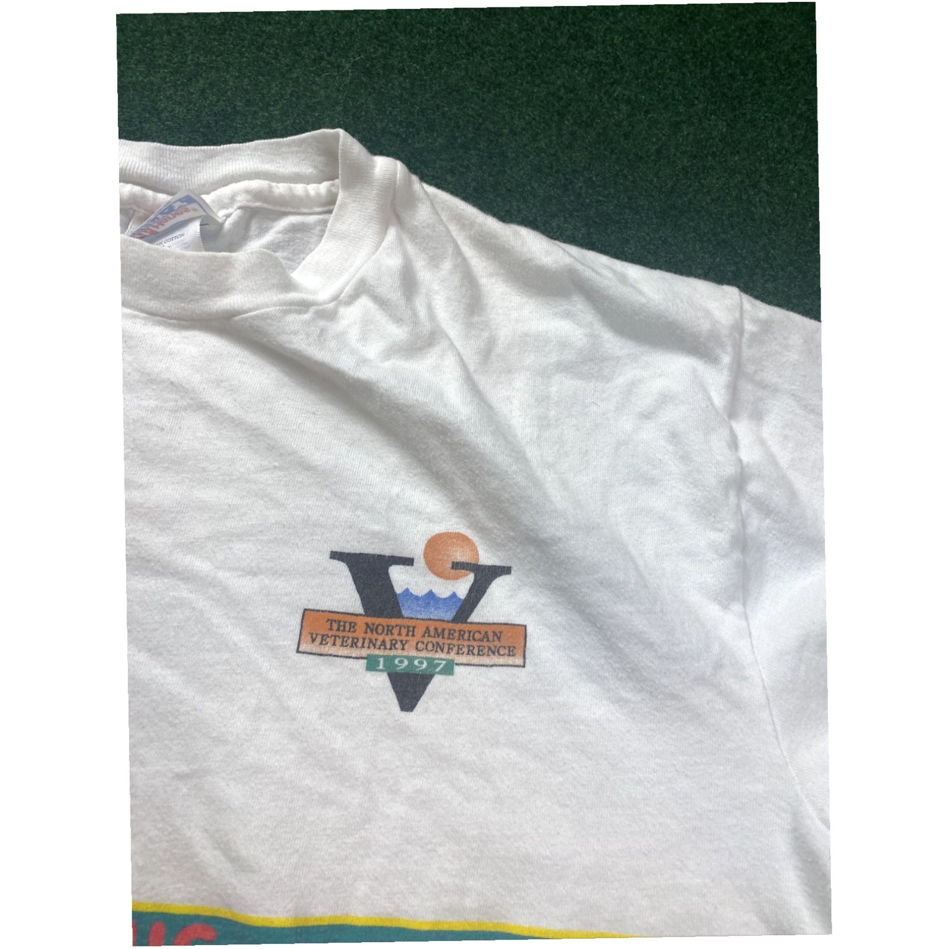 Hanes 90s Vintage 1997 VETERINARY Conference SHIRT Sz Medium Tennis Club Rare Size US M / EU 48-50 / 2 - 4 Thumbnail