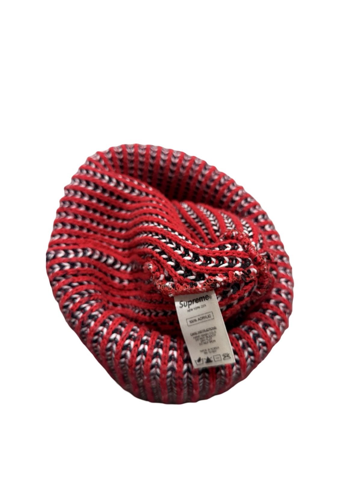 Japanese Brand Supreme Plaid Beanie FW15 Loose knit Cuffed Grid Size ONE SIZE - 6 Thumbnail