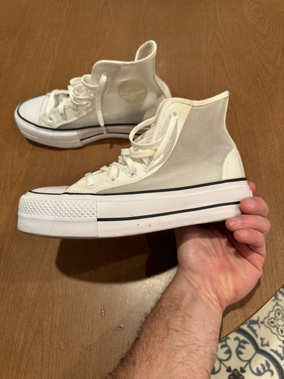 Converse White mesh Nike converse women’s size 6 Size US 6 / IT 36 - 5 Thumbnail