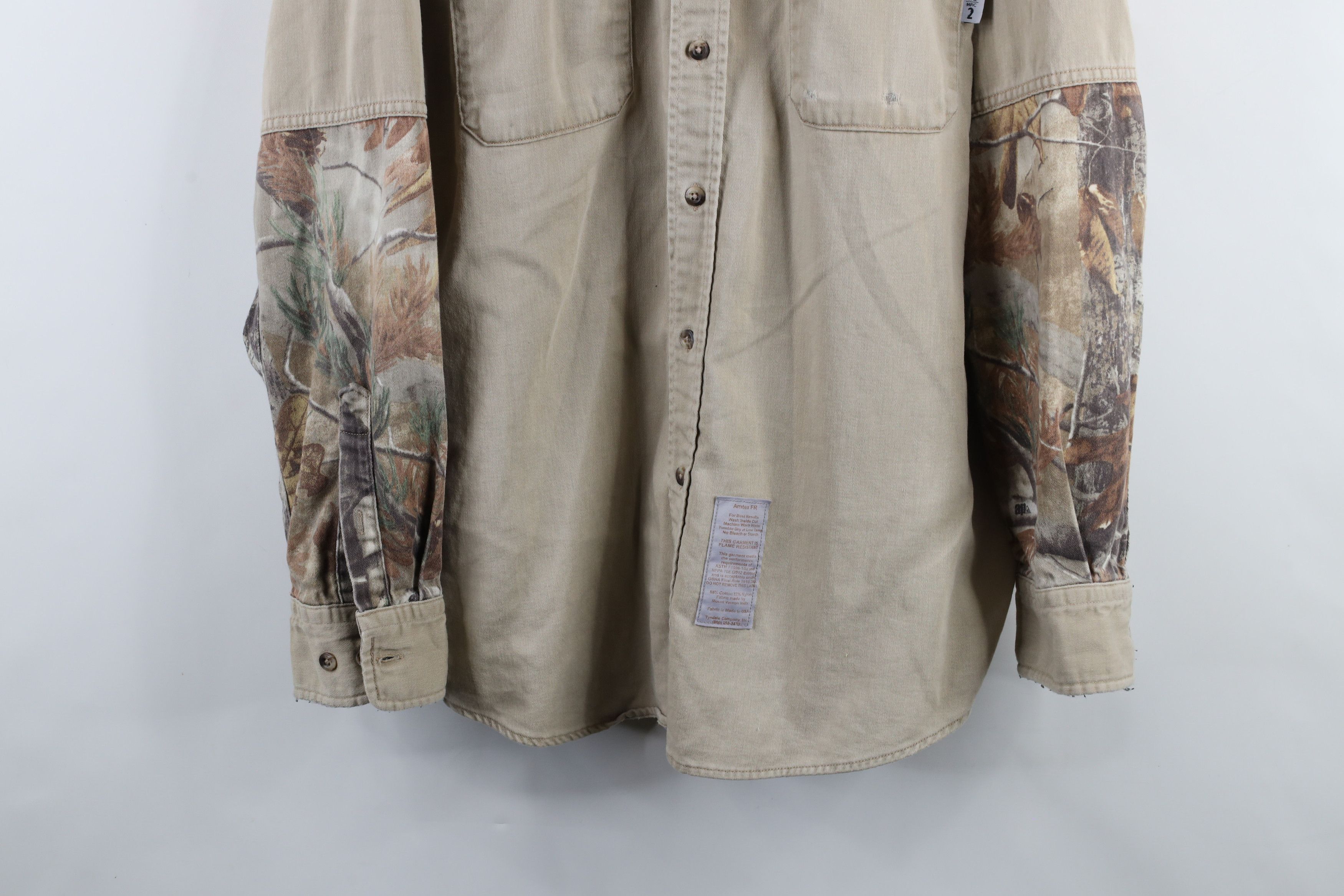 Vintage Vintage Tyndale FR Flame Resistant Camouflage Button Shirt Size US XL / EU 56 / 4 - 3 Thumbnail