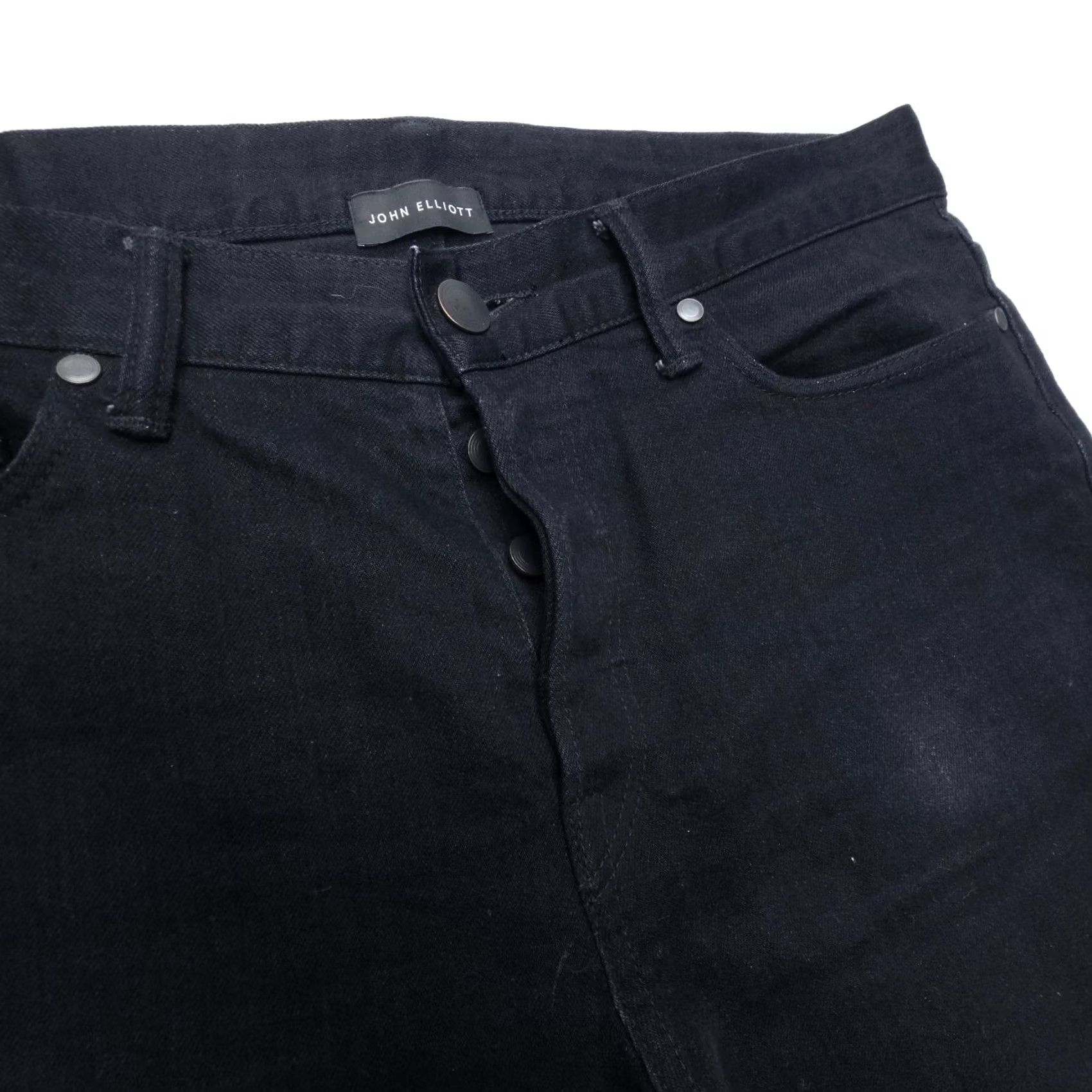John Elliott John Elliott Jeans The Cast 2 Mens Slim Taper 33 x 30 Black Low Rise Denim Japan Made Jeans Size US 33 - 3 Thumbnail