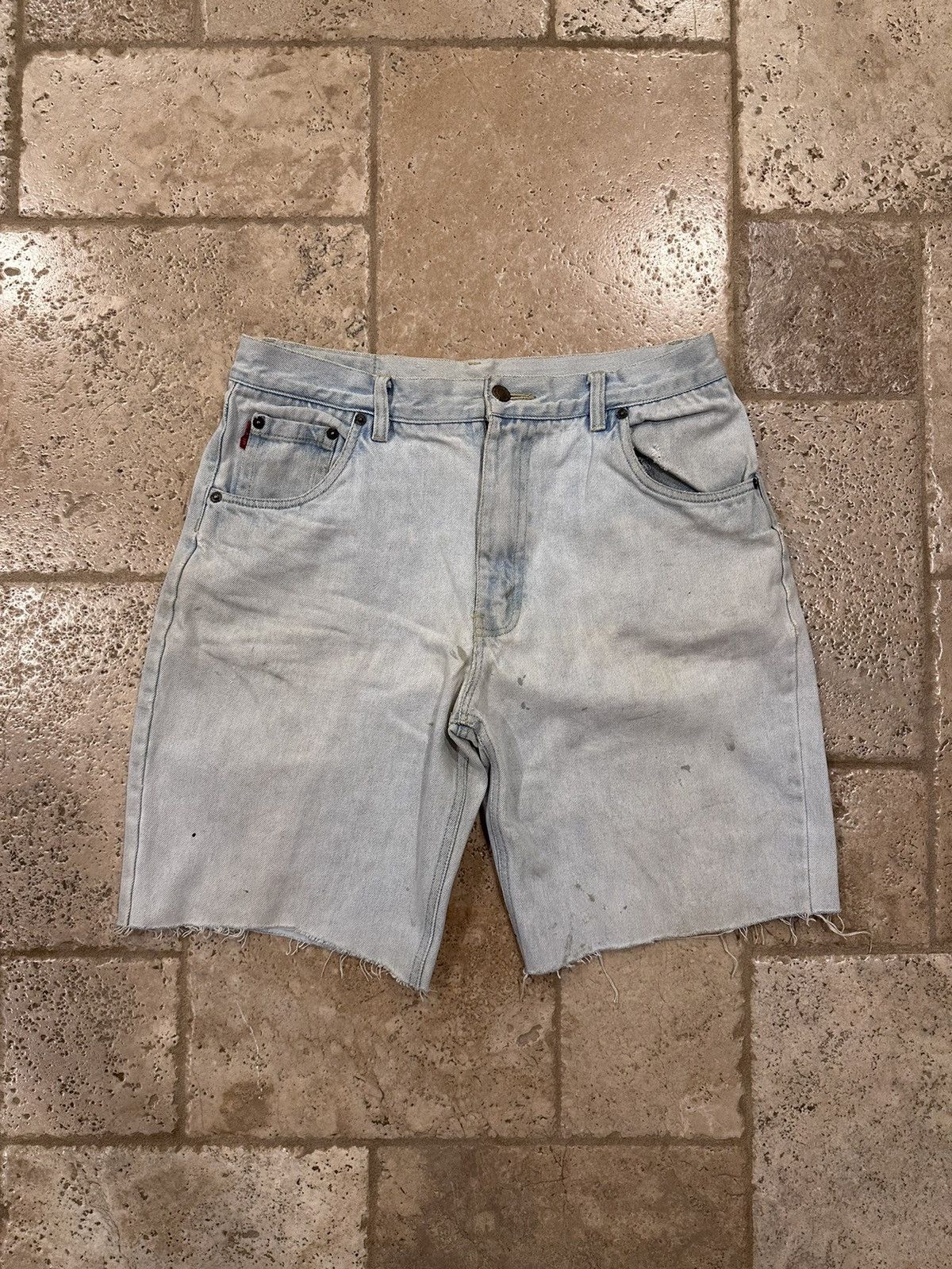Bugle Boy × Vintage Vintage Bugle Boy Painter Light Wash Denim Jean Shorts Jorts Size US 34 / EU 50 - 8 Thumbnail