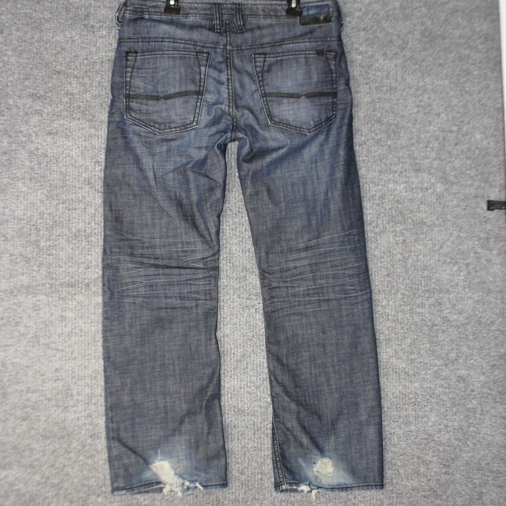 Buffalo David Bitton Buffalo David Bitton Driven Jeans Mens 36 Blue Distressed Denim W36 L30.5 Size US 36 / EU 52 - 4 Thumbnail