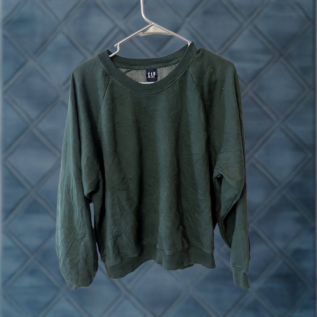 Gap Gap Sweater M Green Crew Neck Casual Pullover Sweatshirt Y2K Size US M / EU 48-50 / 2 - 1 Thumbnail