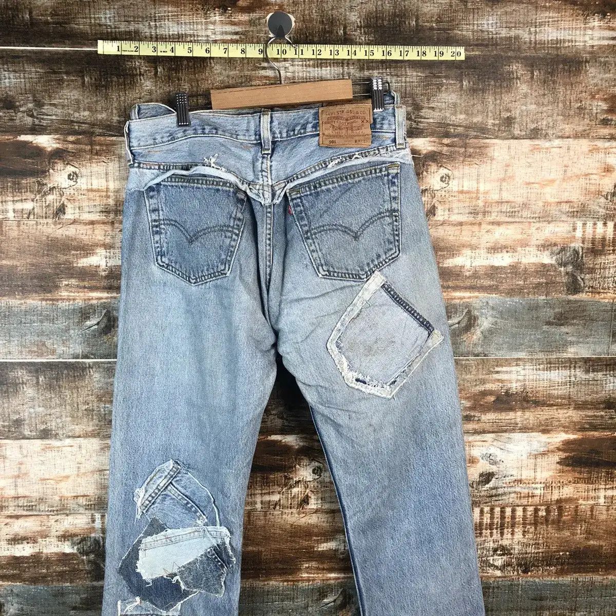 Levi's DLL Levis X Quana double waist reconstruct Denim #A2067 Size US 32 / EU 48 - 17 Thumbnail
