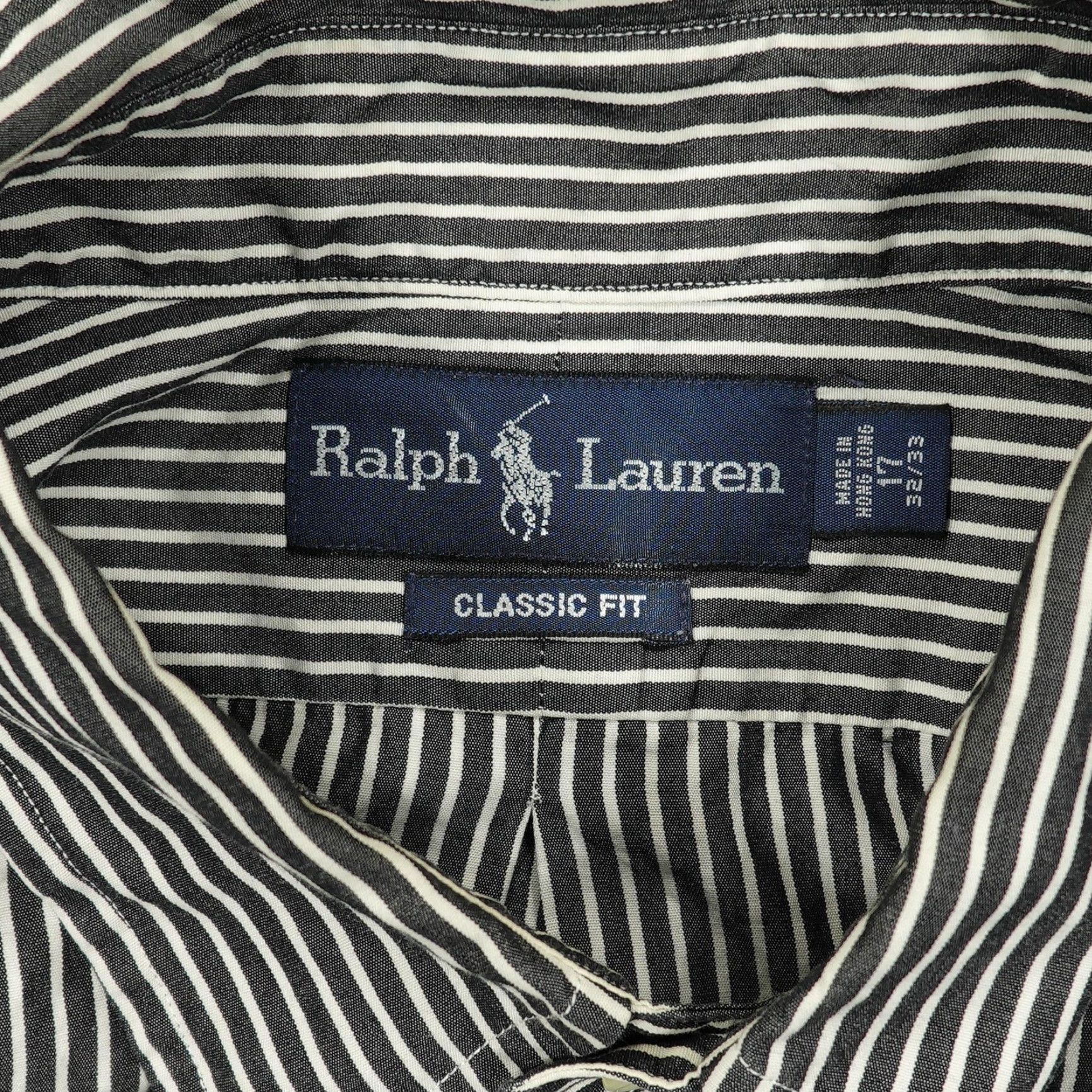 Polo Ralph Lauren VINTAGE Ralph Lauren Shirt Men 17 32/33 Black White Striped Button-Down Classic Button-Up Size US XL / EU 56 / 4 - 3 Thumbnail