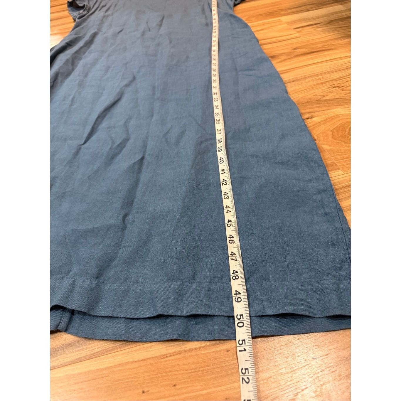Linea Grizas linen blue dress pockets size Large Size L / US 10 / IT 46 - 7 Thumbnail