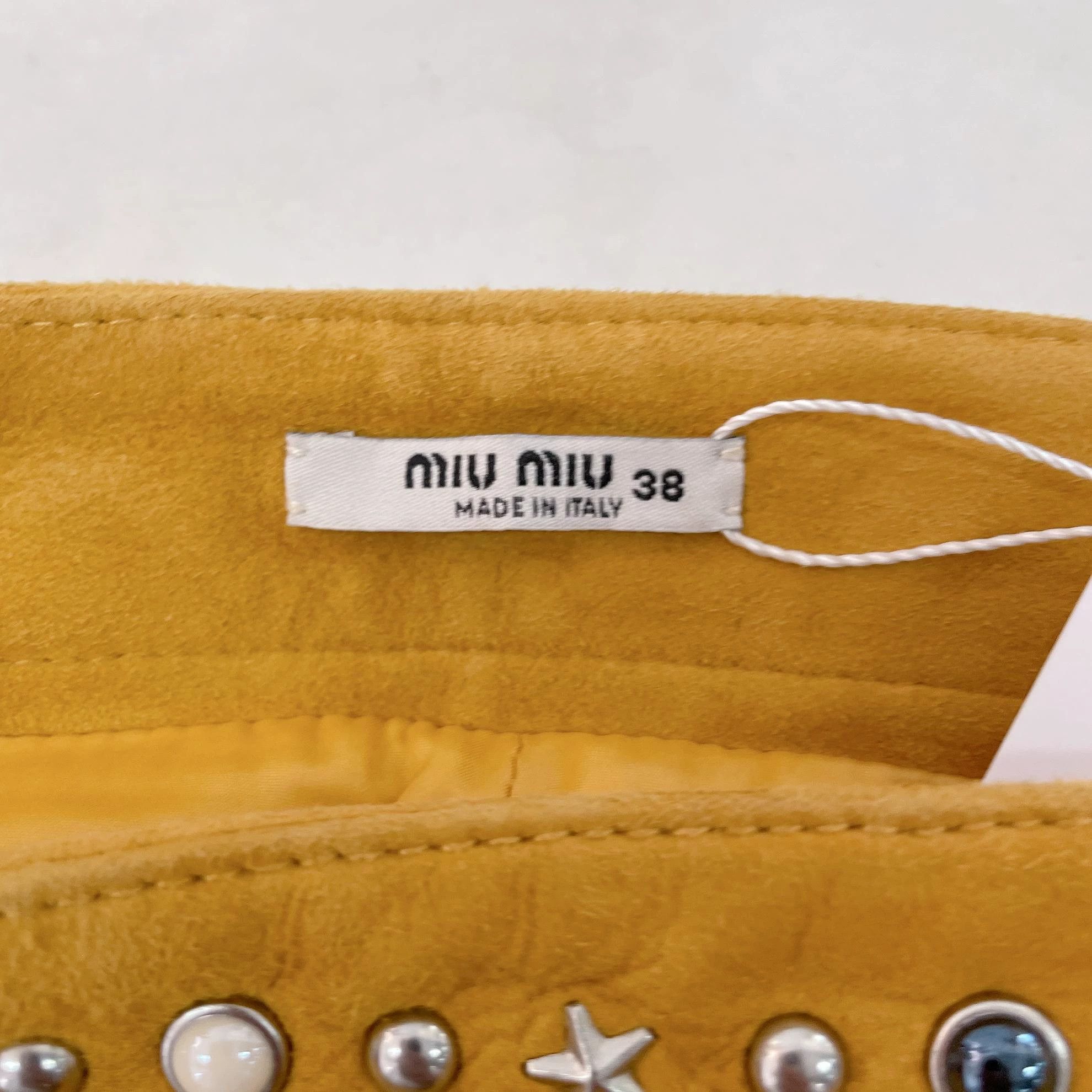 Miu Miu MIUMIU yellow tassel skirt 38 Size 26" / US 2 / IT 38 - 6 Thumbnail