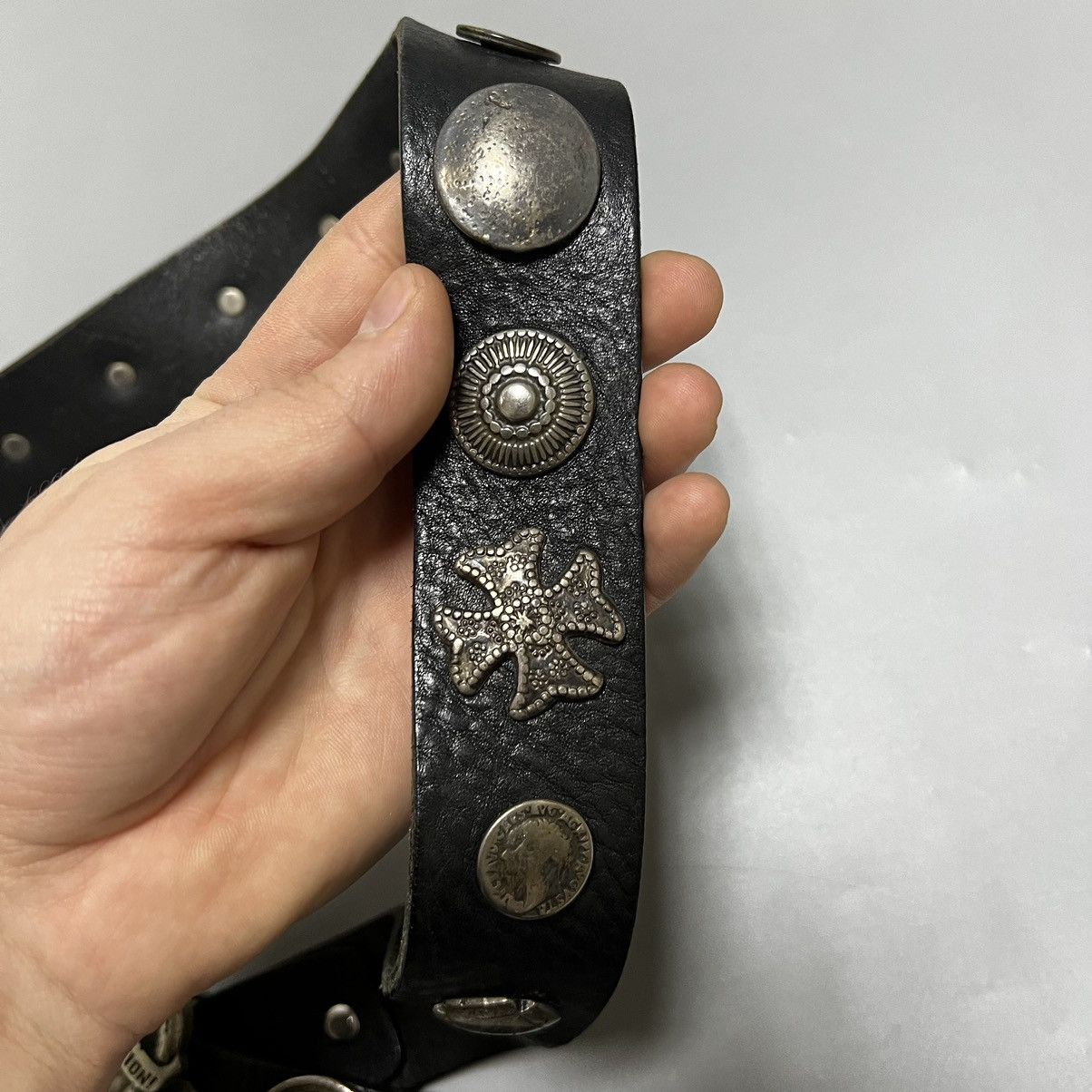 Vintage Vintage leather belt rock’n roll voodo chops Size ONE SIZE - 8 Thumbnail