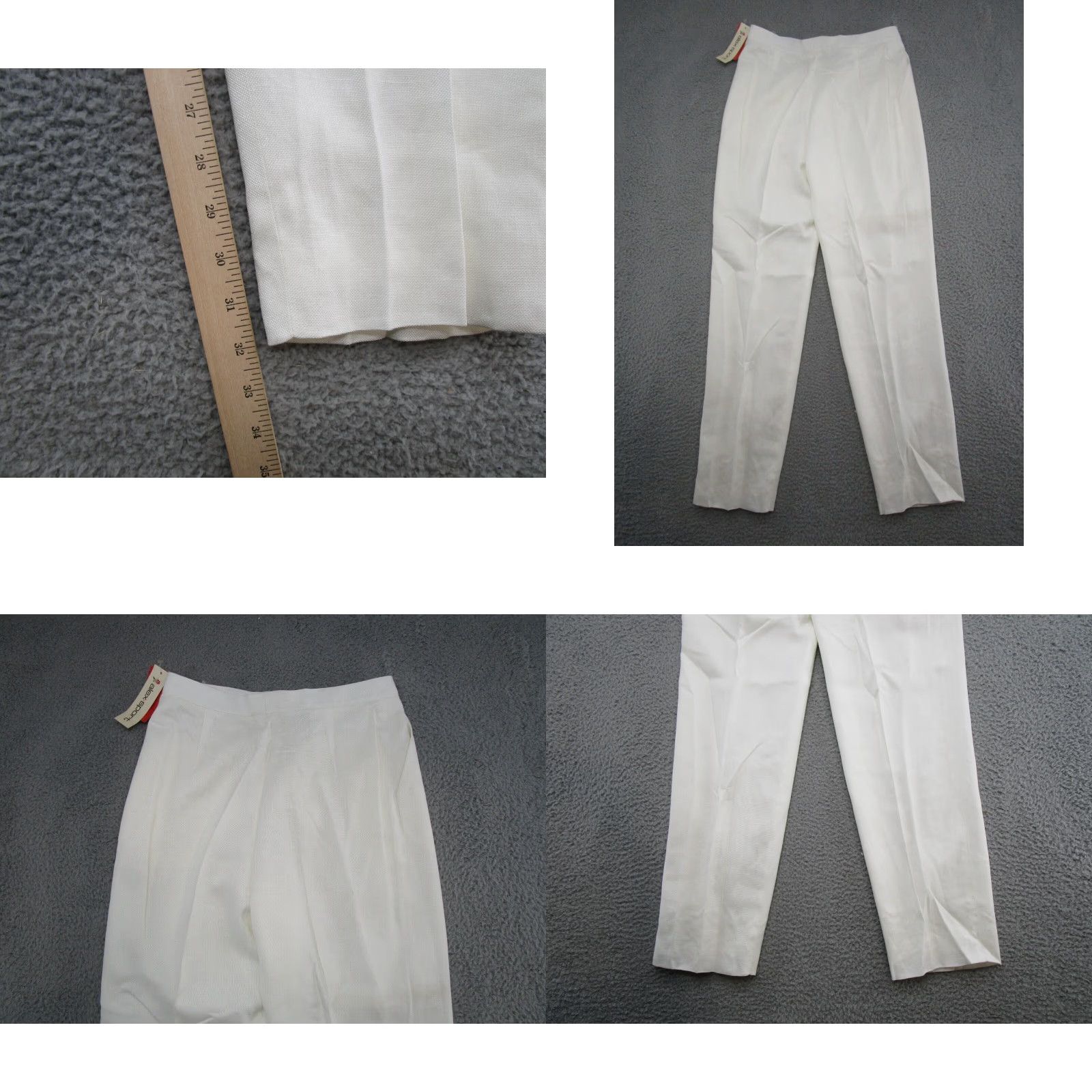 Vintage VINTAGE Alex Sport Pleated Ivory White Dress Pants Lined Women's Size 14 NEW Size 36" / US 14 / IT 50 - 8 Thumbnail