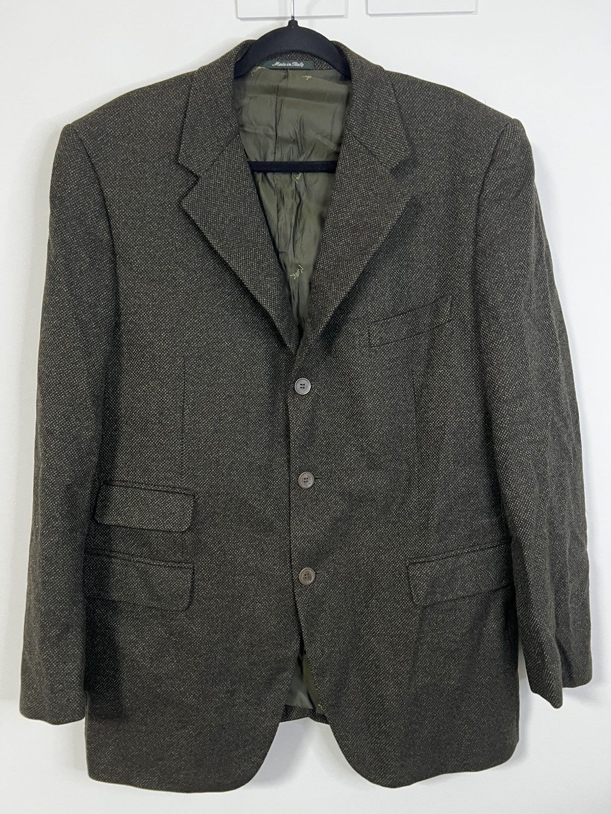 Yves Saint Laurent Yves saint laurent blazer jacket L/XL green black wool Size US L / EU 52-54 / 3 - 1 Thumbnail