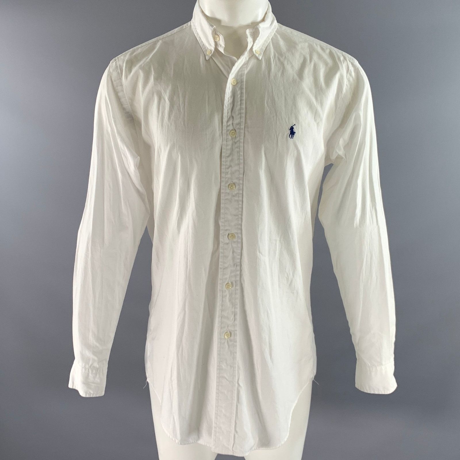 Ralph Lauren RALPH LAUREN S White Cotton Button Down Long Sleeve Shirt Size US S / EU 44-46 / 1 - 1 Thumbnail