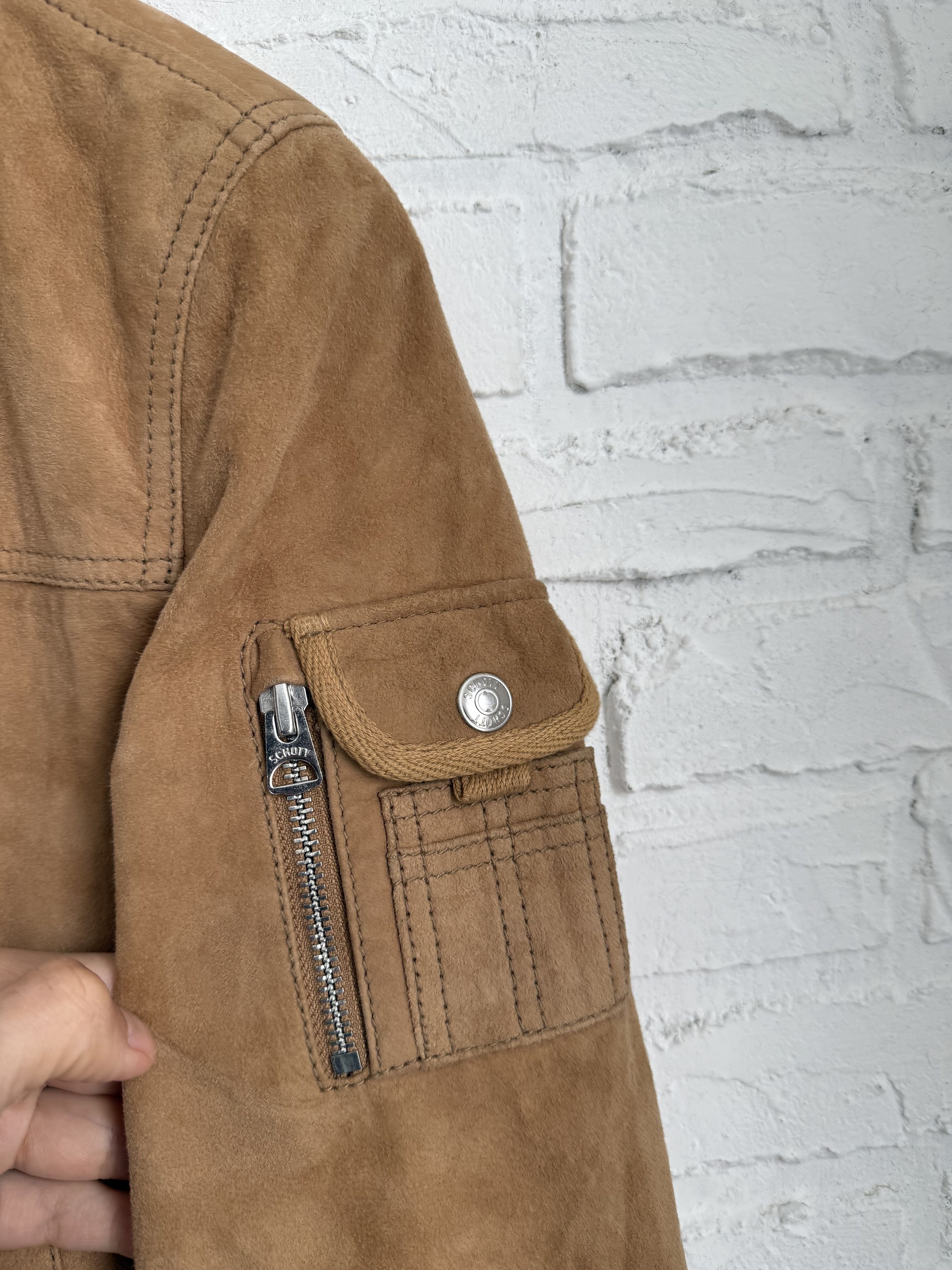 Schott Schott suede leather trucker jacket Size M / US 6-8 / IT 42-44 - 8 Thumbnail