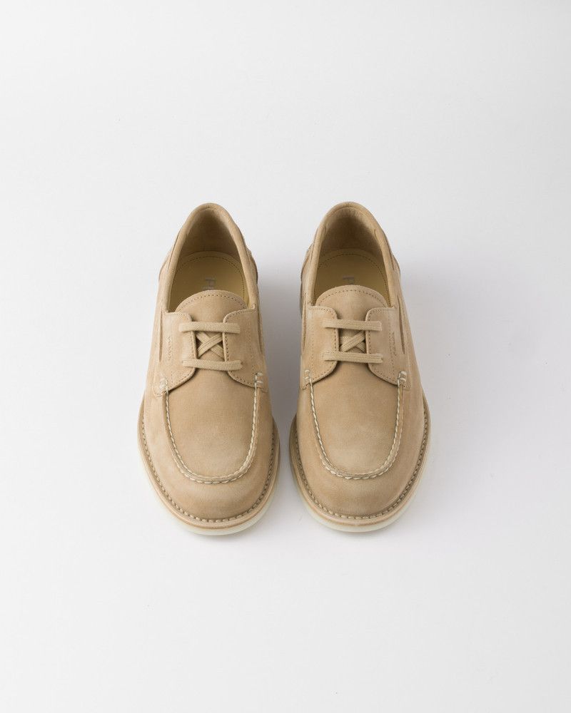 Prada o1w1db10526 Bleached Suede Loafers in Beige Size US 10 / EU 43 - 3 Thumbnail