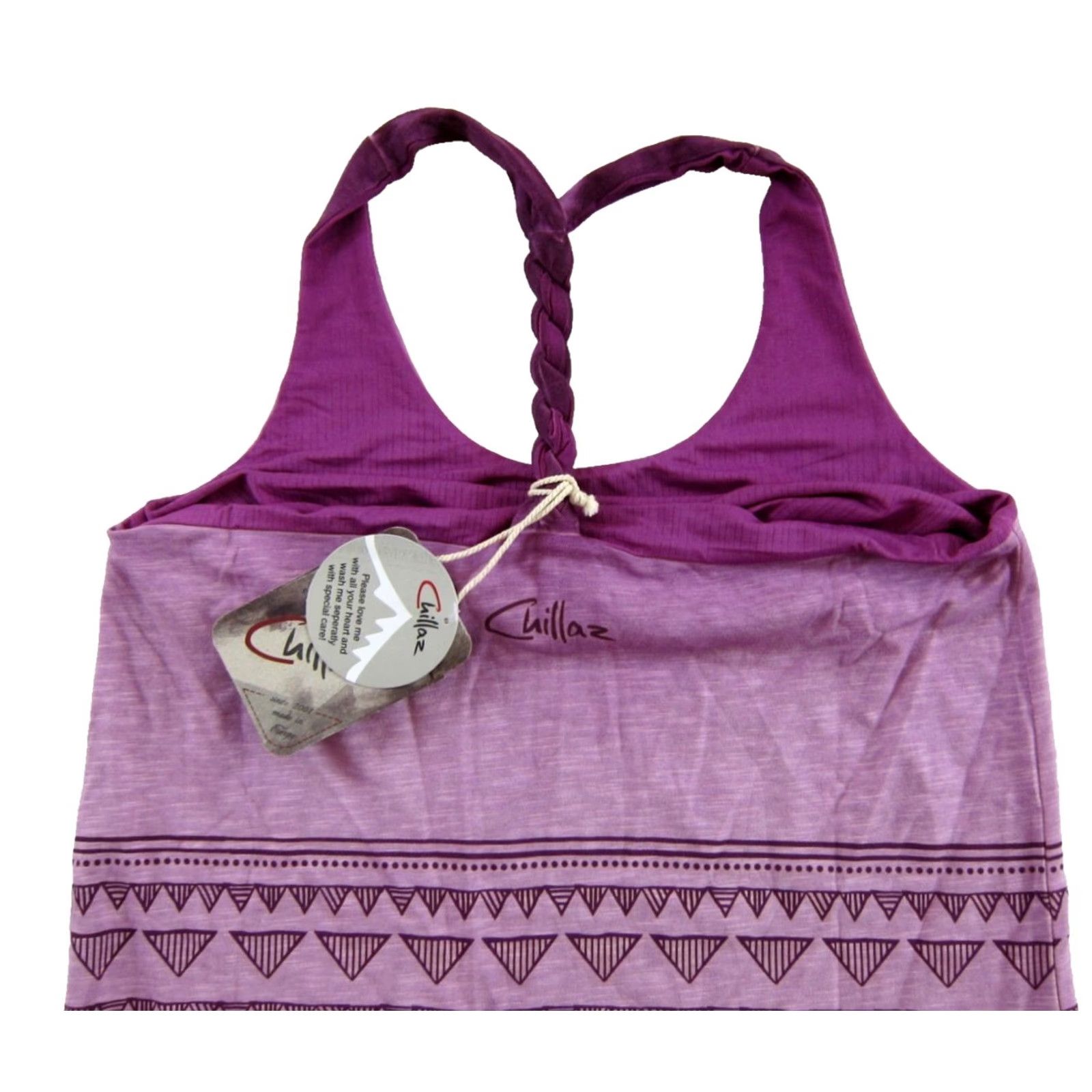 Vintage Chillaz NWT Violet Purple Jersey Stretch Grande Grotta Triangle Tank Dress 10/40 Size L / US 10 / IT 46 - 5 Thumbnail