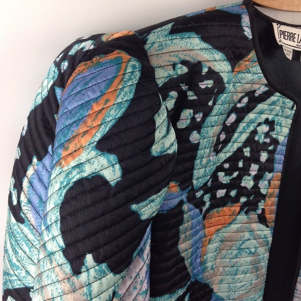 Other Vintage Pierre Labiche 100% Silk Puff Sleeve Jacket S Size S / US 4 / IT 40 - 12 Thumbnail