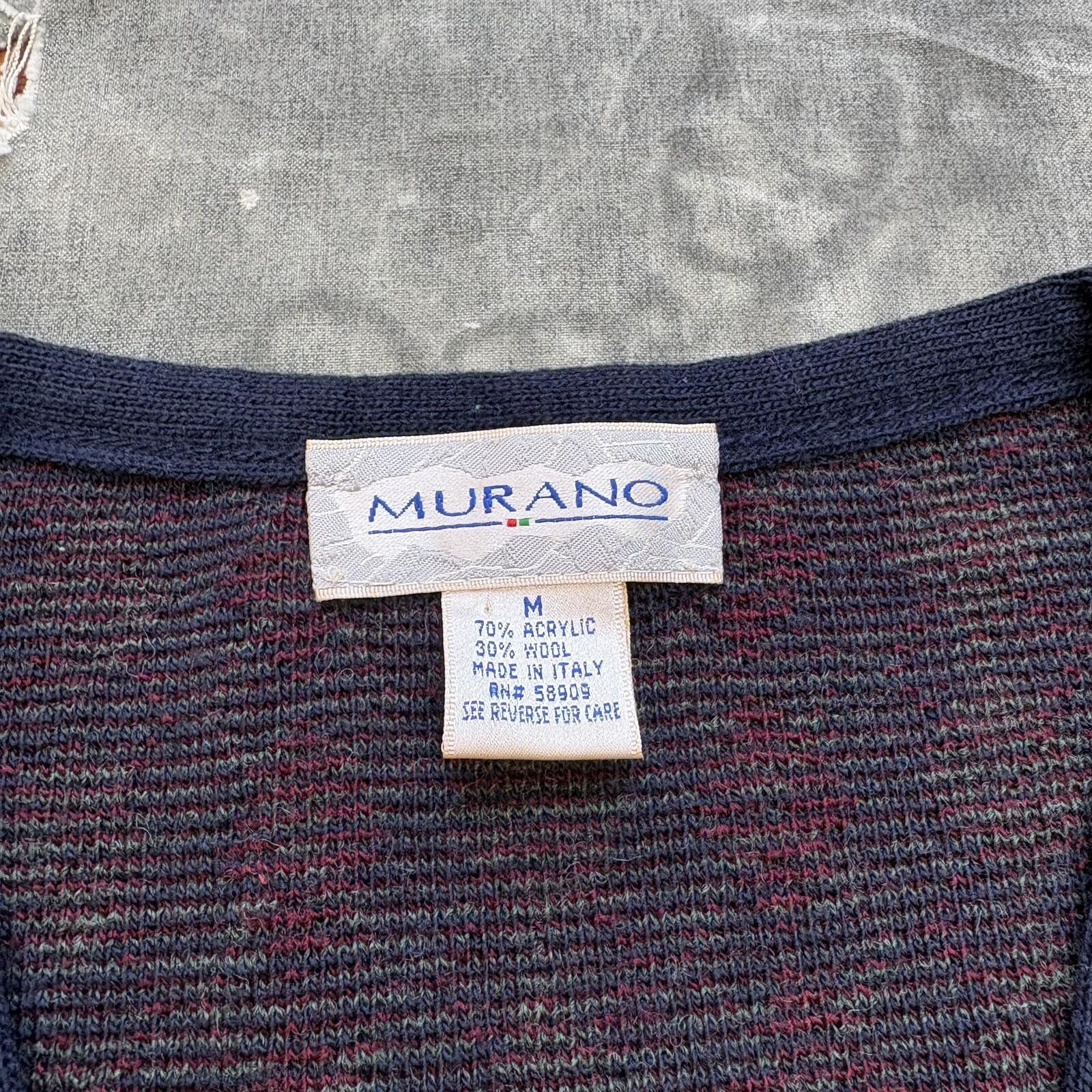 Murano Vintage 90s Argyle Wool Blend Grunge Preppy Sweater Vest Size US M / EU 48-50 / 2 - 2 Thumbnail