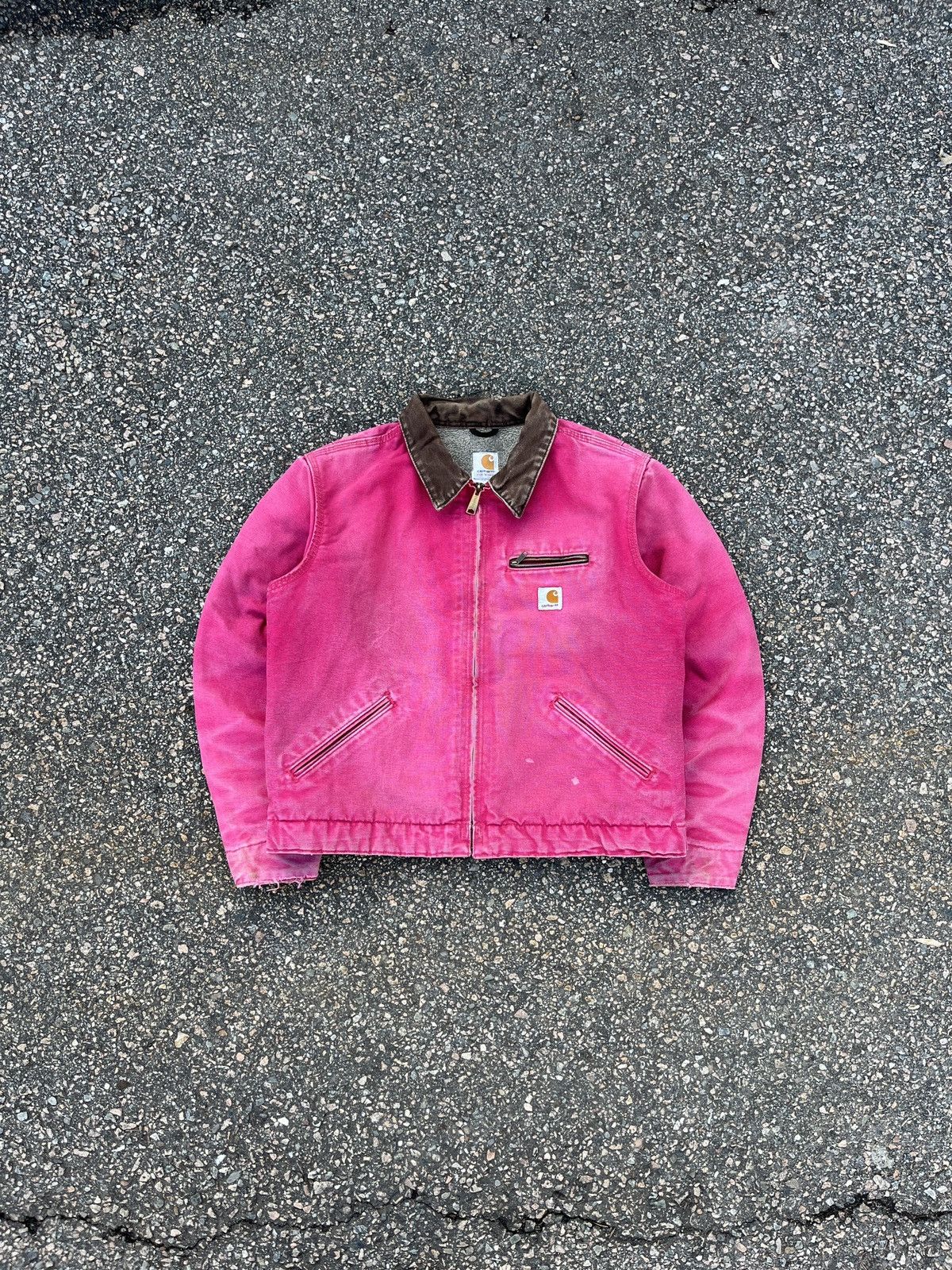 image of Faded Scarlett Pink Carhartt Detroit Jacket - Small, Men's (Size Medium)