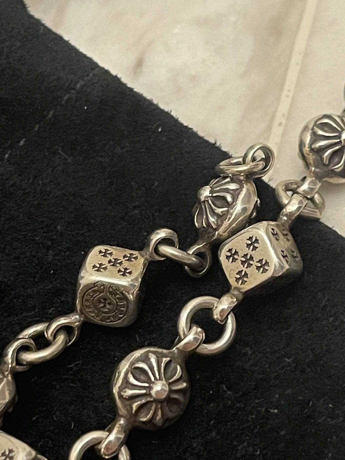 Chrome Hearts RARE ! Chrome hearts dice and crossball bracelet 7” long Size ONE SIZE - 8 Thumbnail