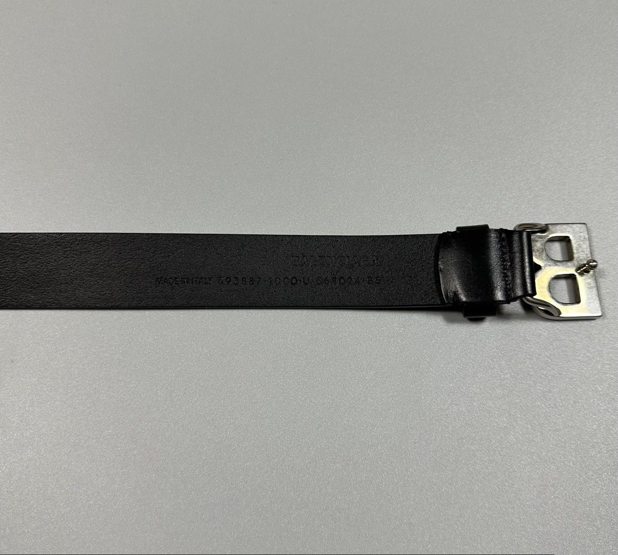 Balenciaga Balenciaga B Buckle Black Leather Belt Size ONE SIZE - 8 Thumbnail