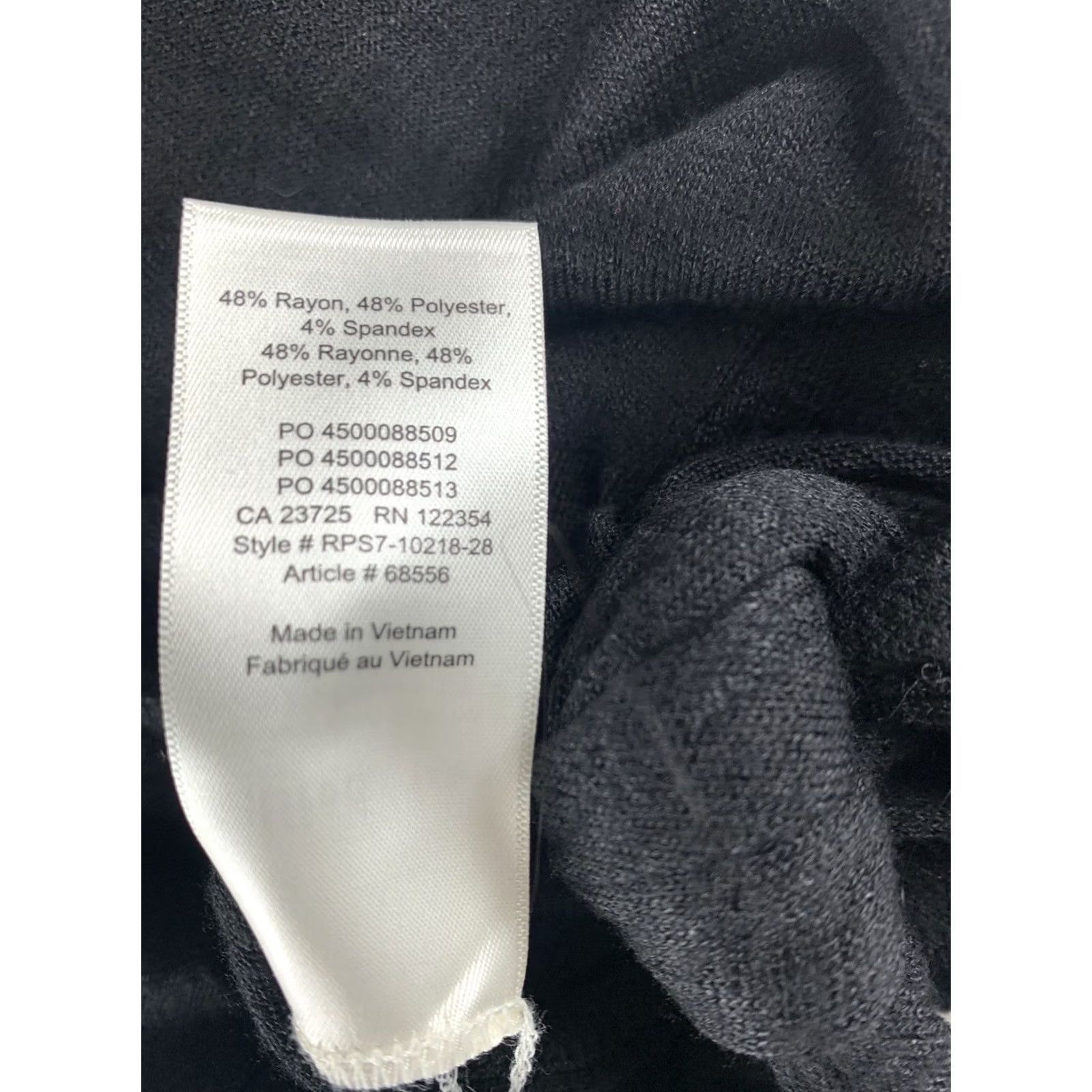 Vintage Wilfred Free Tank Top Womens Large Bottom Tie Black Rayon Poly Spandex Size L / US 10 / IT 46 - 4 Thumbnail