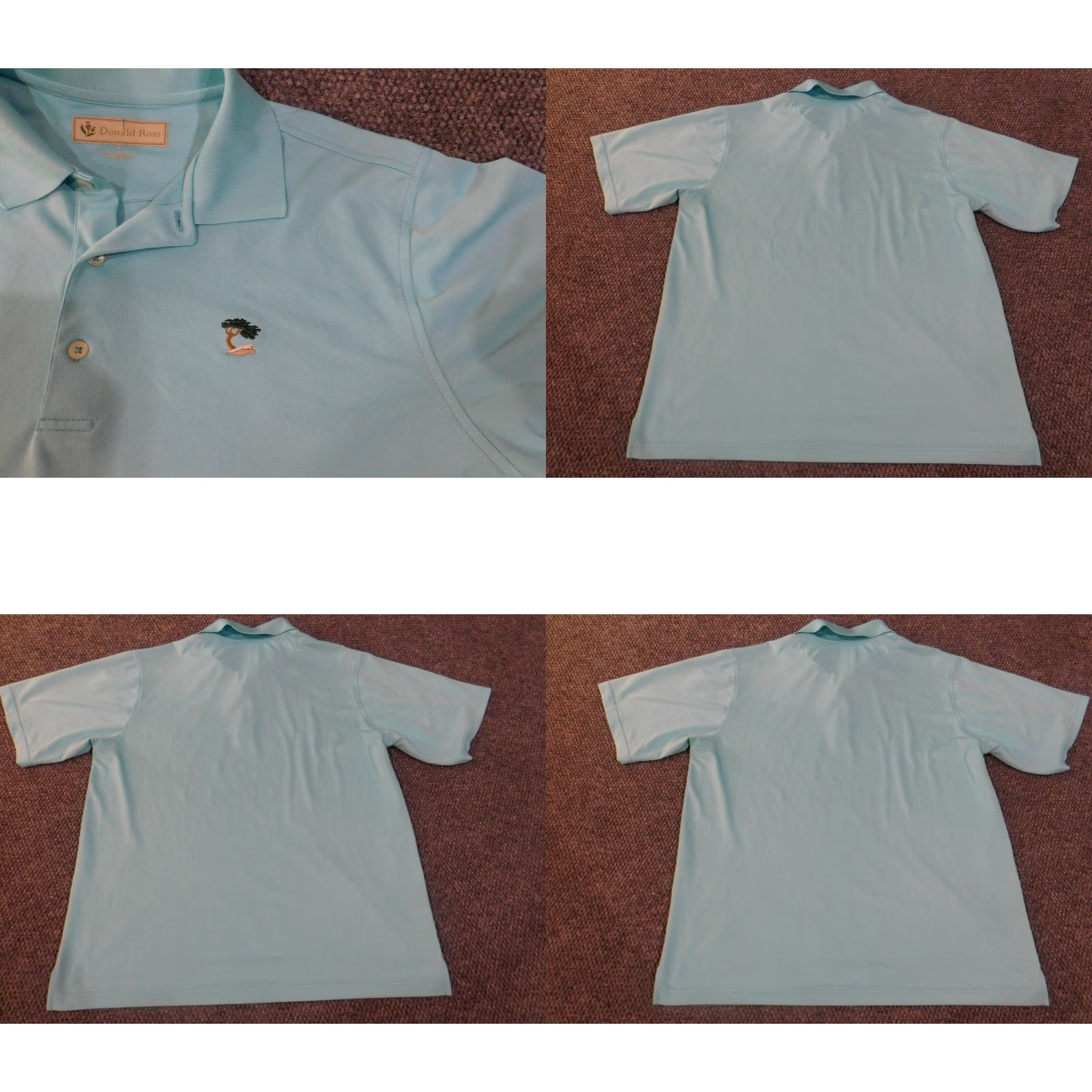 Vintage **Donald Ross Sport Medium Polo Blue Golf Polyester Stretch Performance** User: Donald Ross Sport Medium Polo Blue Golf Polyester Stretch Performance Size US M / EU 48-50 / 2 - 9 Thumbnail