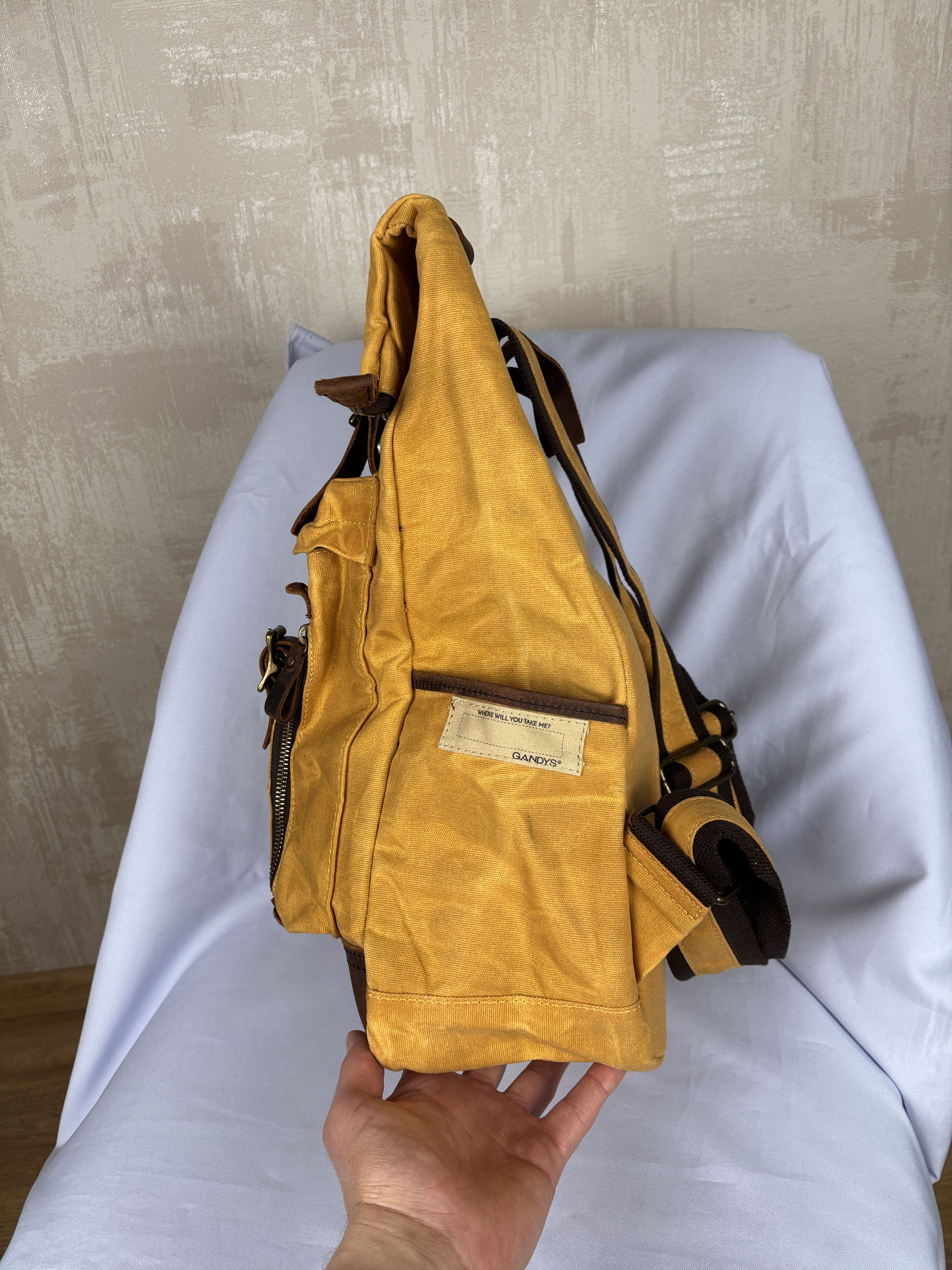 Other Gandys Canvas Wax Waxed Cotton Backpack Travel Outdoor Size ONE SIZE - 11 Thumbnail