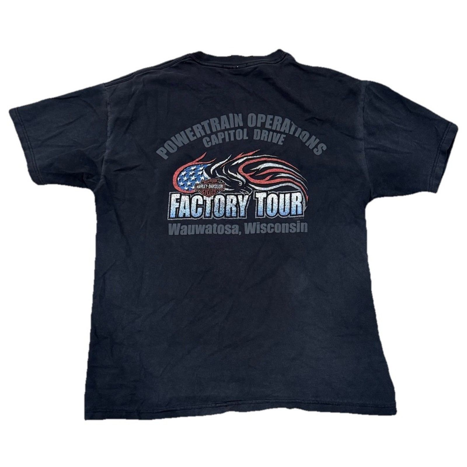Harley Davidson Harley Davidson Graphic Tee Distressed Y2K 2007 Faded Size US L / EU 52-54 / 3 - 2 Thumbnail