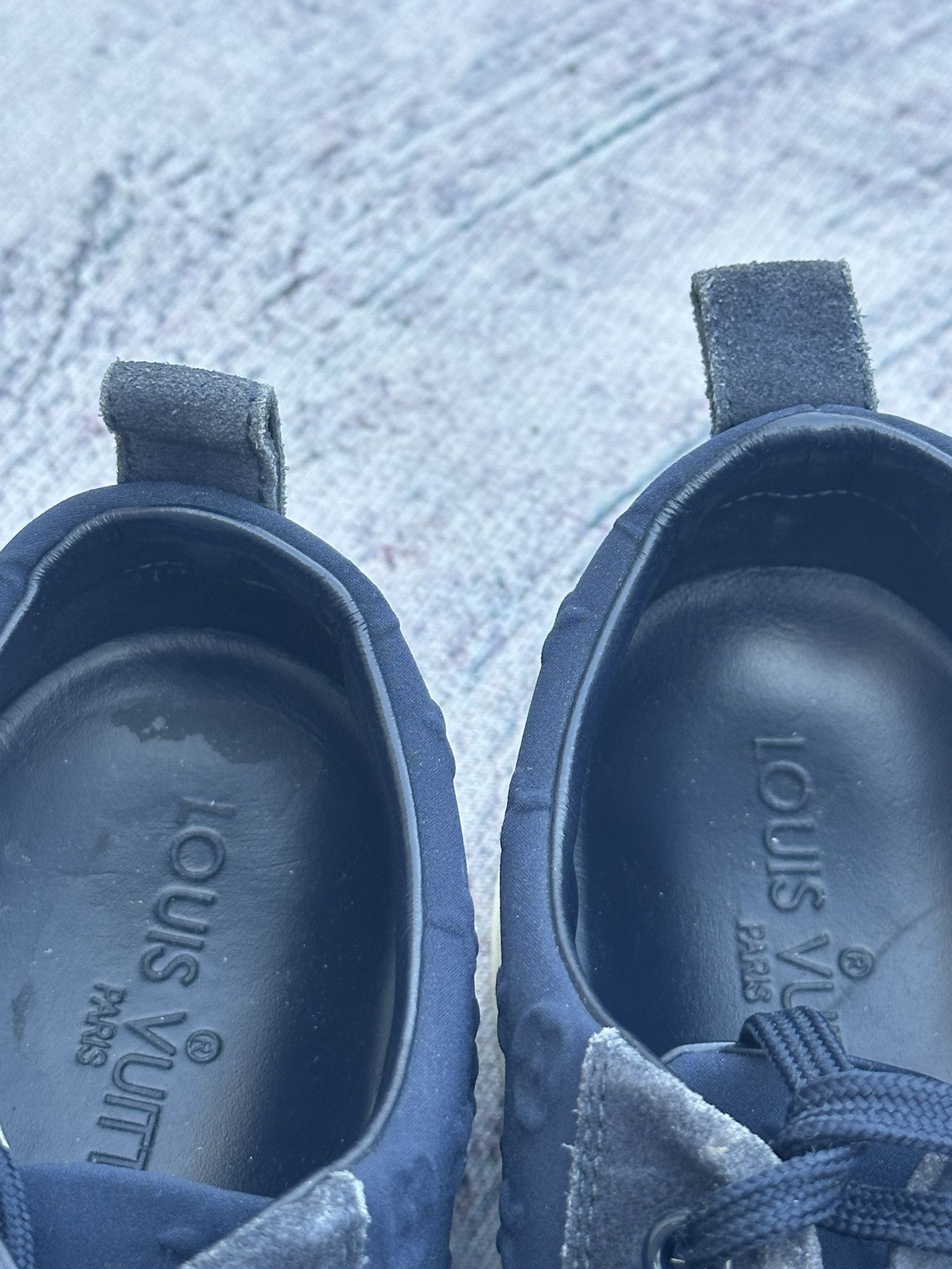 Louis Vuitton Louis Vuitton Sneakers Navy Suede LV Monogram Logo Shoes Size US 9 / IT 39 - 8 Thumbnail