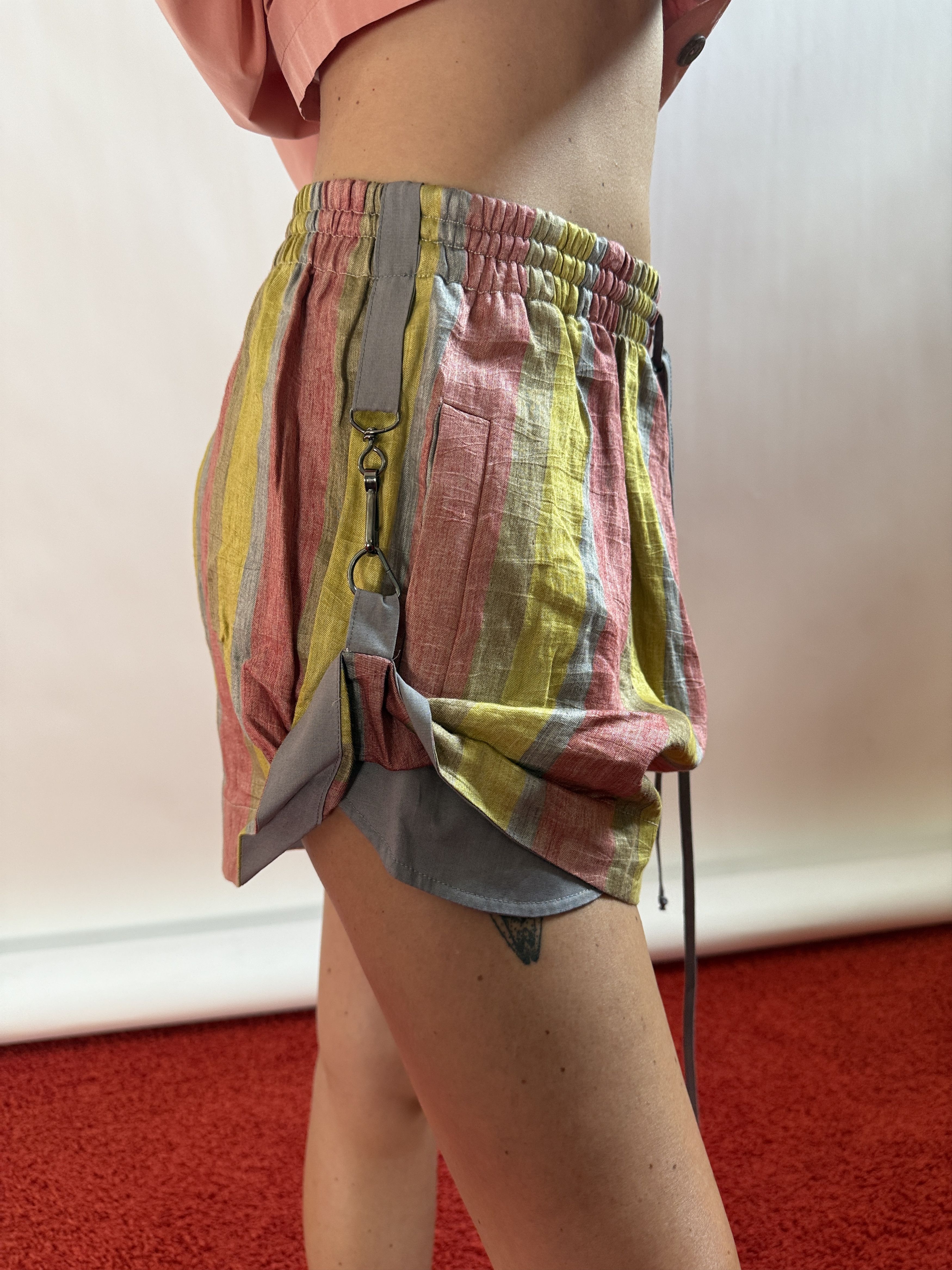 Vivienne Westwood 1/1 2012 Sample Anglomania Linen Sample Combination Shorts Size 28" / US 6 / IT 42 - 3 Thumbnail