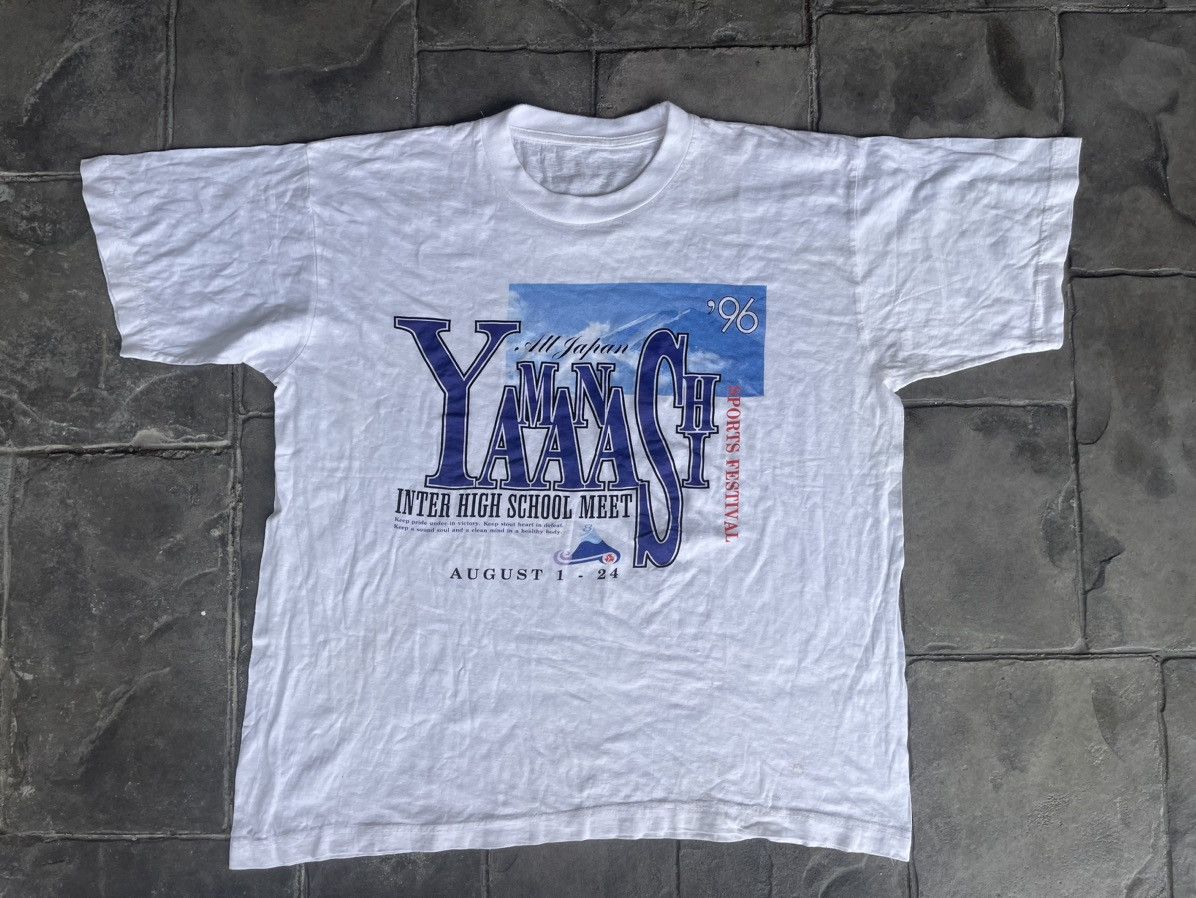 Vintage JAPAN MADE All Japan Yamanashi 1996 Sports Festival Tee Size US L / EU 52-54 / 3 - 1 Thumbnail