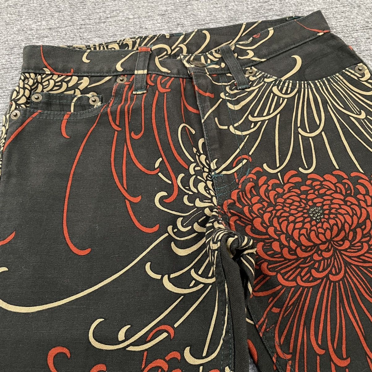 Japanese Brand Glamdy Flared Pants Floral Printed Size 22" - 3 Thumbnail