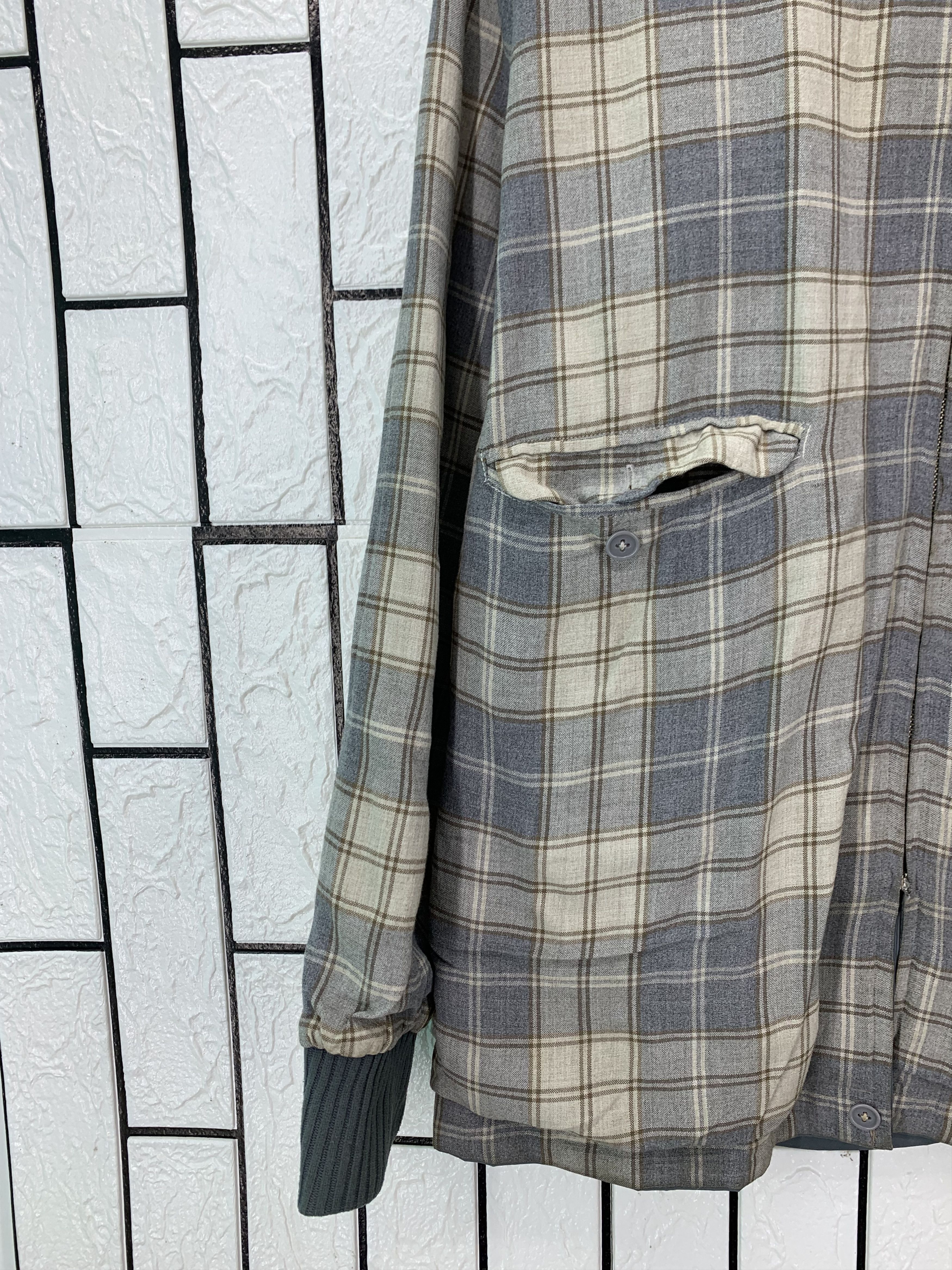 Japanese Brand Vintage Reversible Plaid/Plain Jacket Size US S / EU 44-46 / 1 - 3 Thumbnail