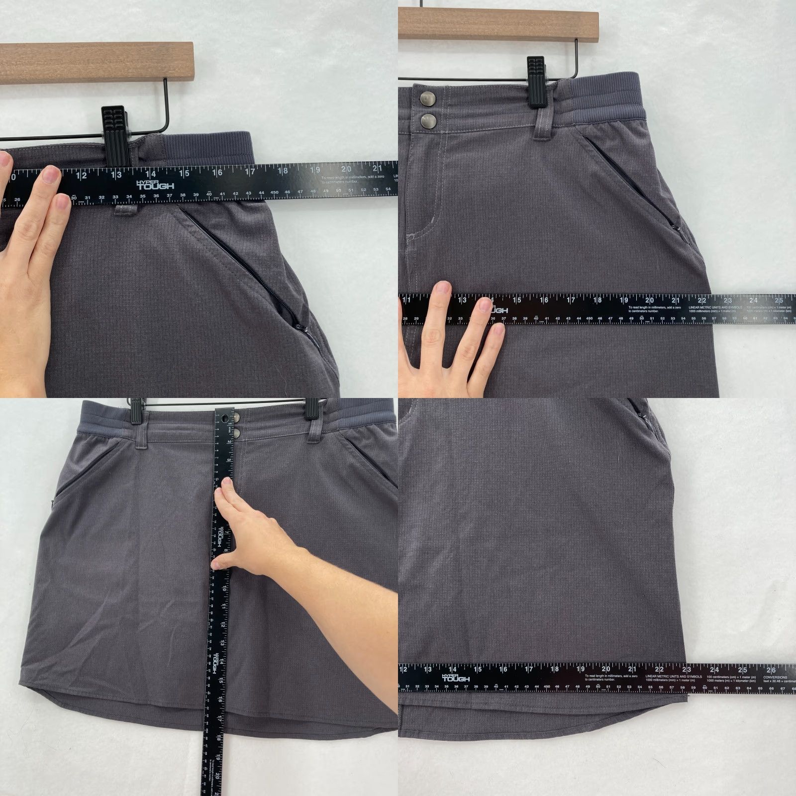 Vintage Kuhl Strattus Skort Women's 12 Dark Gray Stretch Ripstop Lined Hiking Travel Skort Size 34" / US 12 / IT 48 - 8 Thumbnail