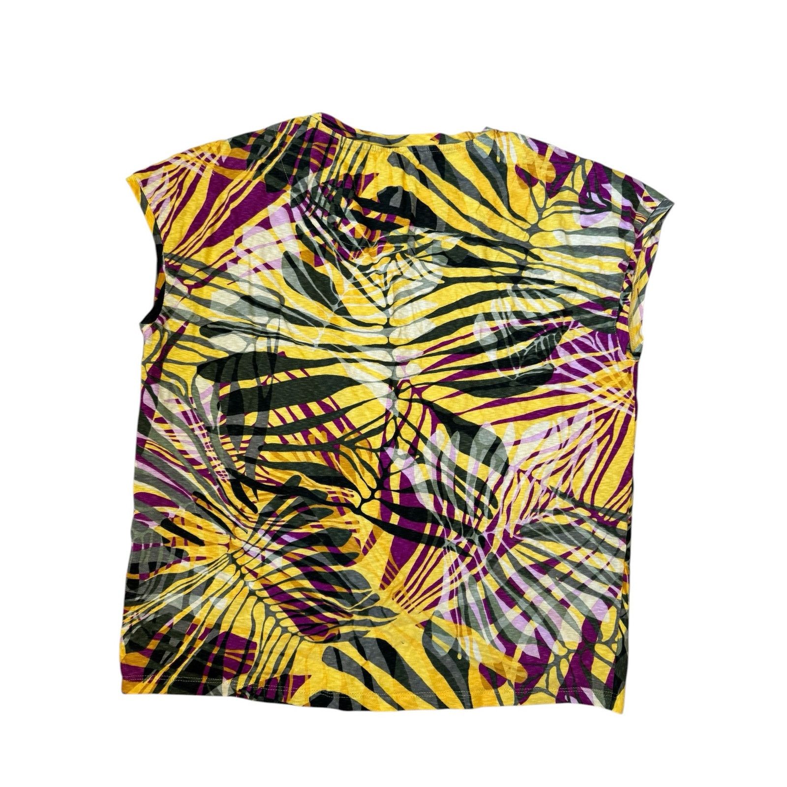 Chicos CHICOS Tropical Leaf Print Knot Front Tee Size Medium (1) Size M / US 6-8 / IT 42-44 - 5 Thumbnail