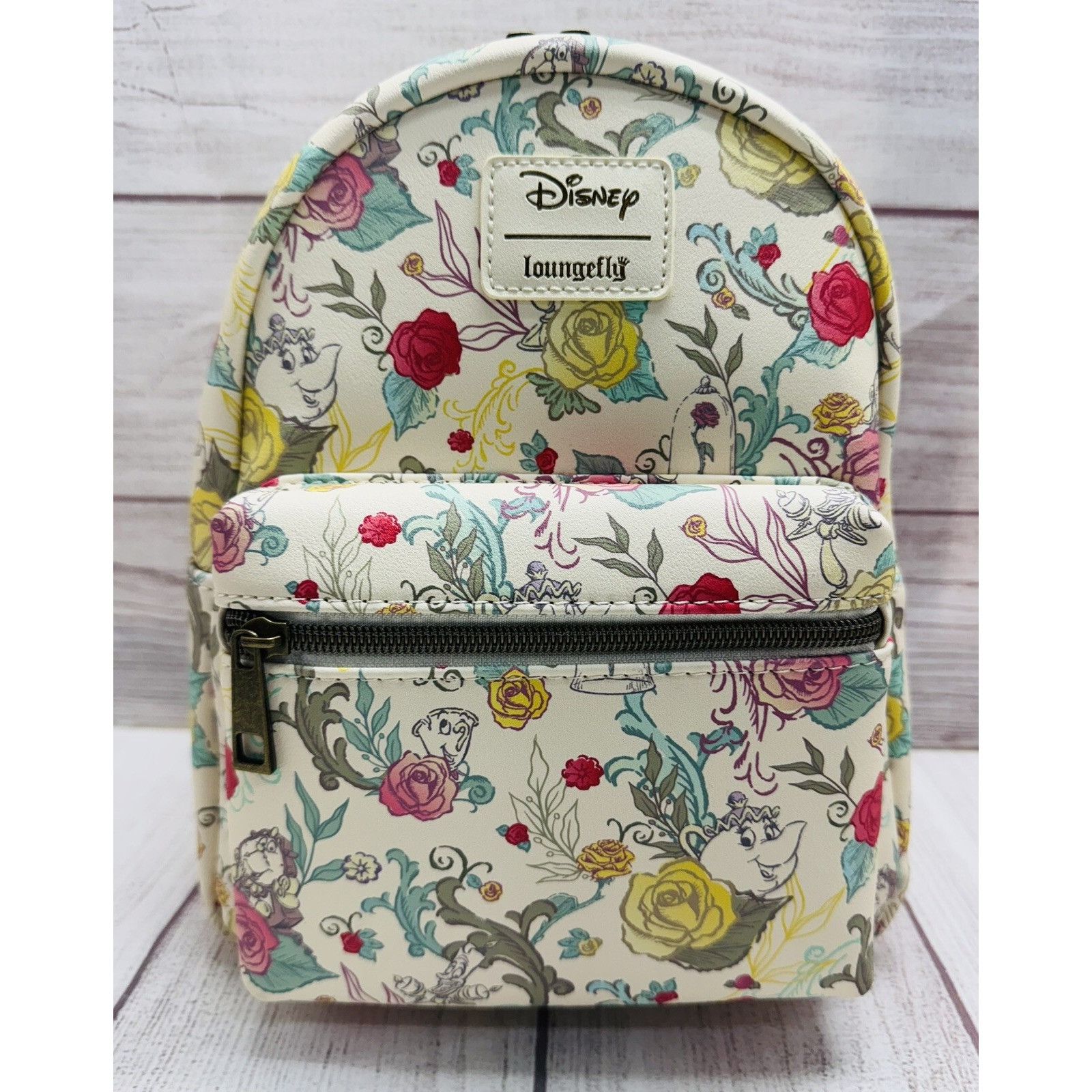 Disney Loungefly Disney Beauty & Beast Belle Floral Rose AOP Charac Size ONE SIZE - 1 Thumbnail