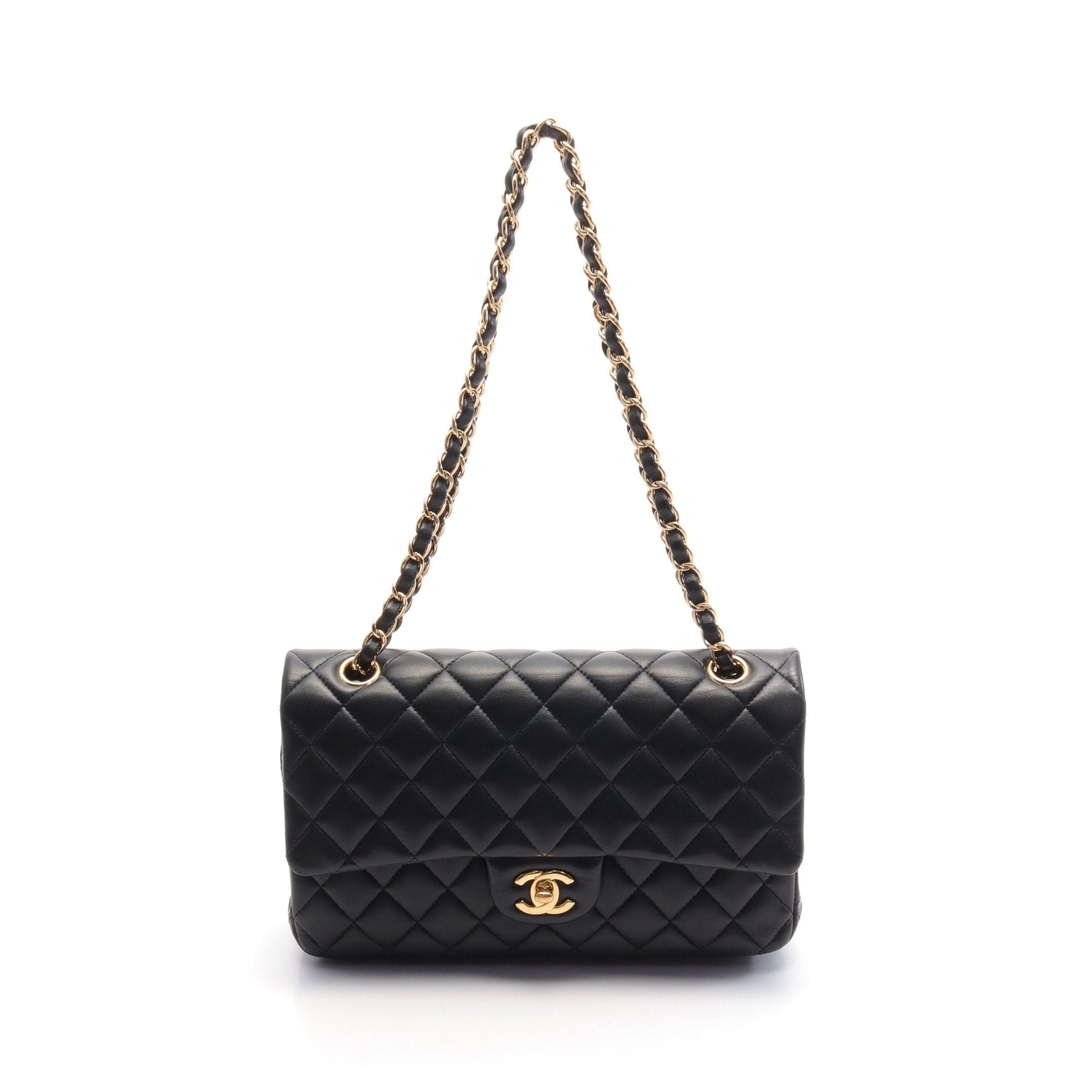 Chanel Chanel Matelasse Double Flap Chain Shoulder Bag Leather Black Gold Hardware Size ONE SIZE - 1 Thumbnail