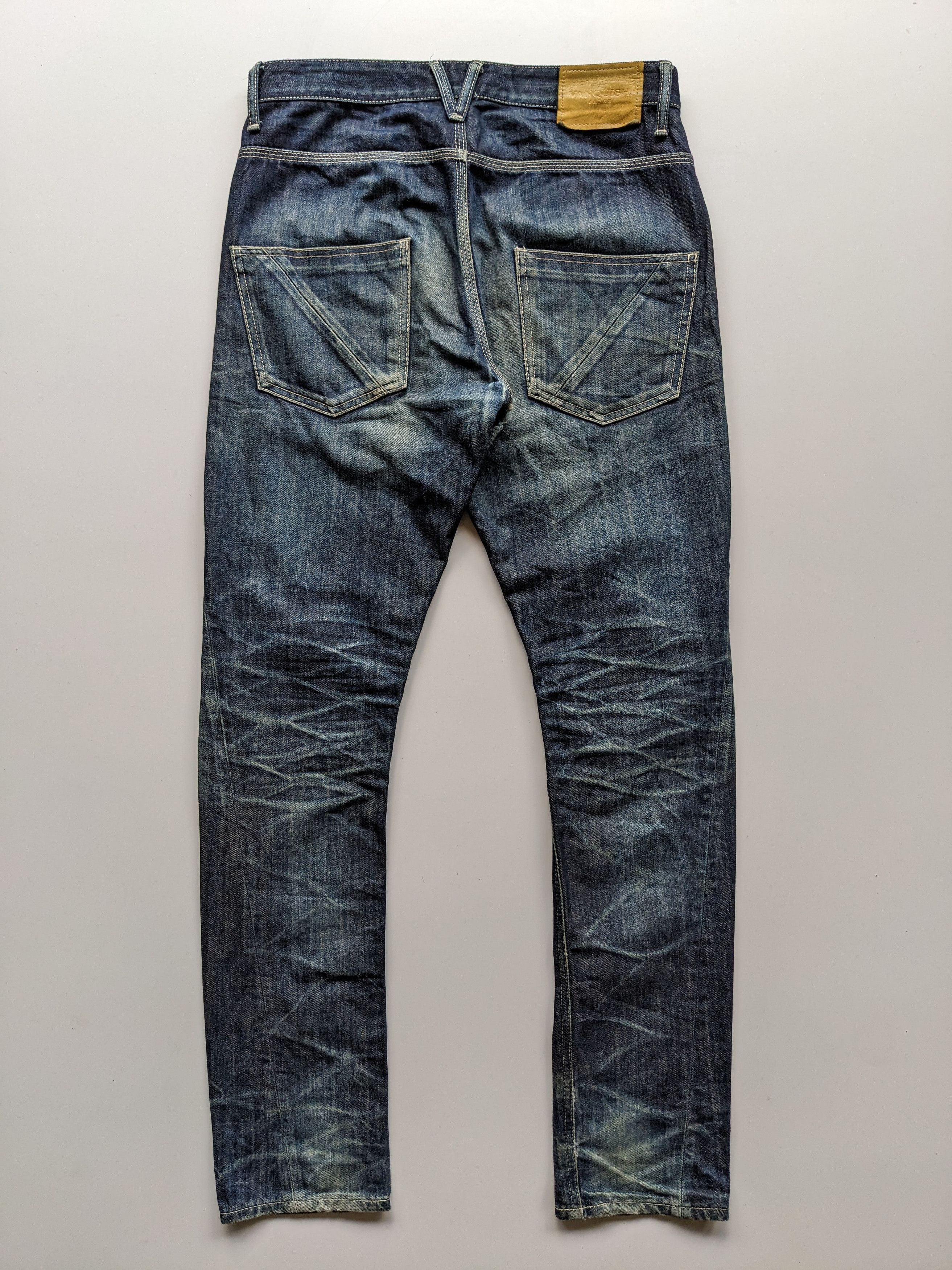 Japanese Brand × Jean × Vanquish Vanquish faded clawmark curve leg jeans Size US 33 - 2 Thumbnail