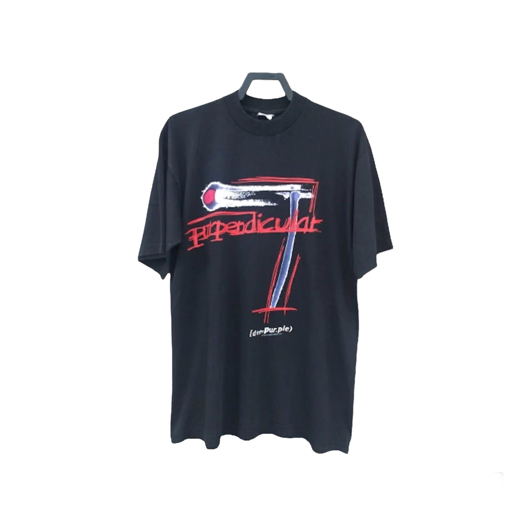 image of Band Tees x Rock Band Vintage 90's Deep Purple Purpendicular Tour 1996 Band Tshirt in Red (Size Lar