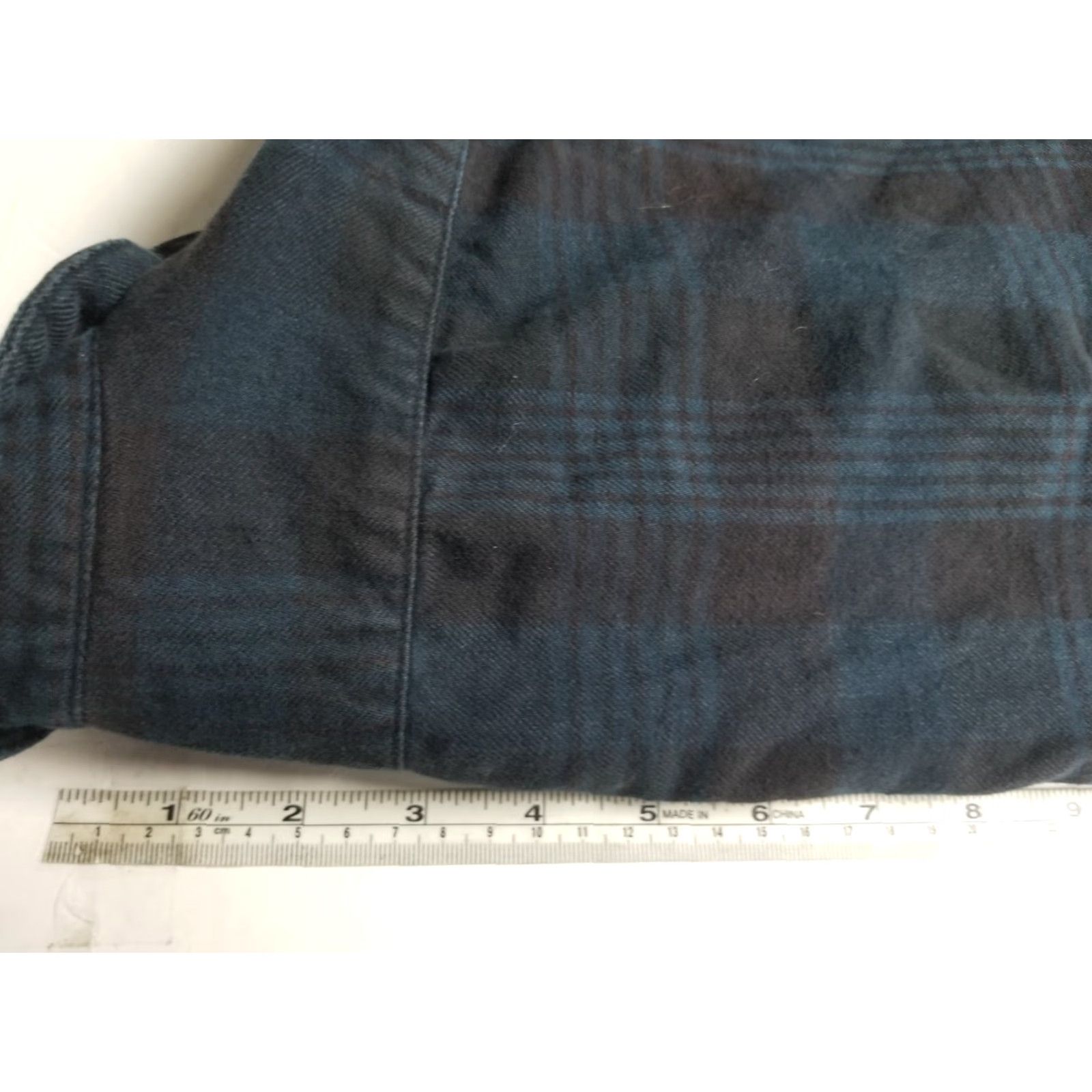 Vintage Dark Seas Men's Long Sleeve Button-Down Plaid Flannel Shirt Blue Small Size US S / EU 44-46 / 1 - 5 Thumbnail