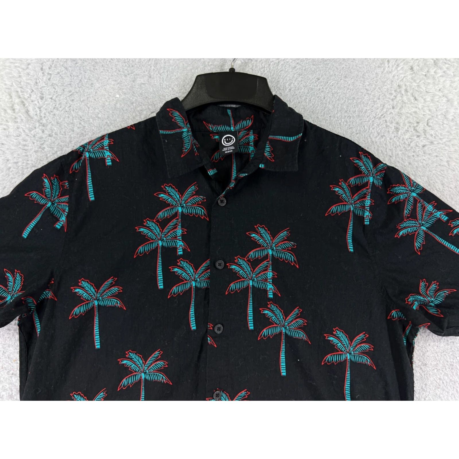 Vintage NEFF Shirt Mens Medium Black Palm Tree All Over Print Hawaiian 100% Cotton Beach Size US M / EU 48-50 / 2 - 7 Thumbnail