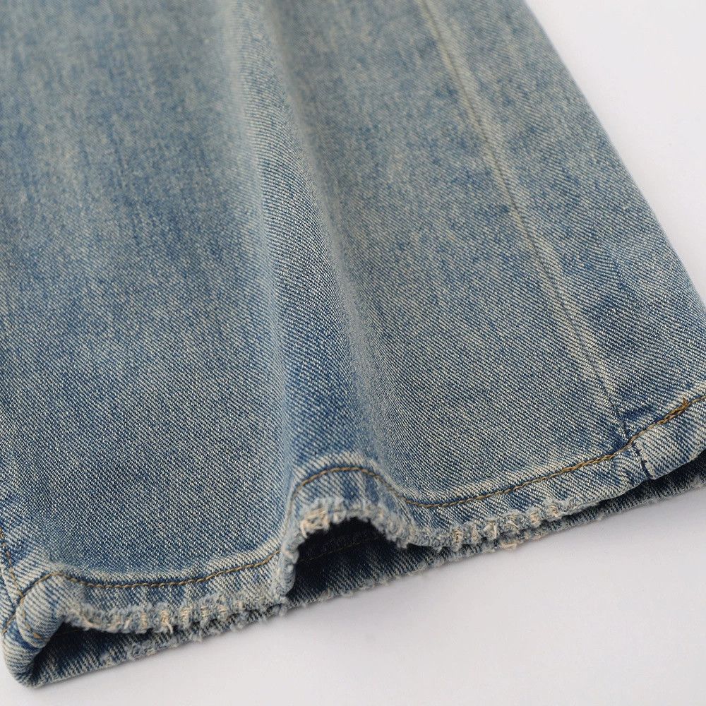 Vintage Men's street loose straight casual ripped washed jeans Size US 32 / EU 48 - 5 Thumbnail