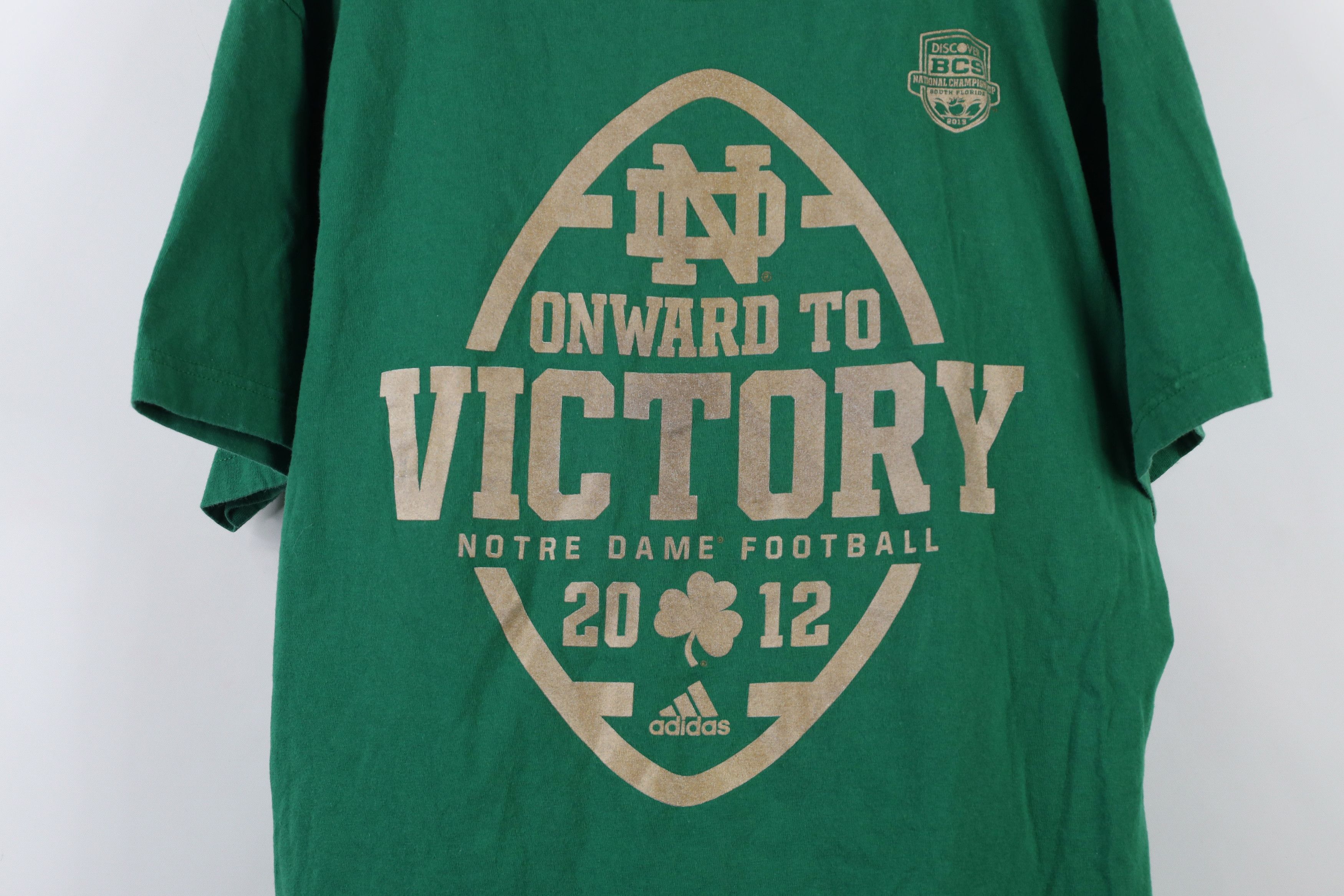 Adidas × Vintage Vintage Adidas Championship Notre Dame Football T-Shirt Size US L / EU 52-54 / 3 - 4 Thumbnail