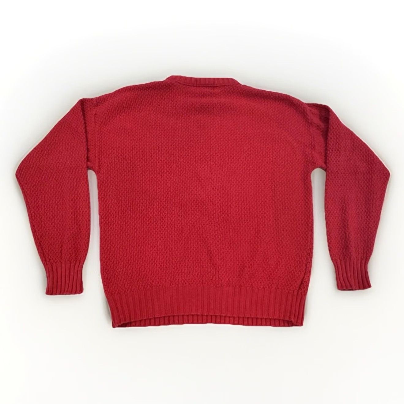 Vintage VINTAGE Lord Jeff Sweater Cable Knit Fisherman Red Crew Neck Long Sleeve Men L Size US L / EU 52-54 / 3 - 3 Thumbnail