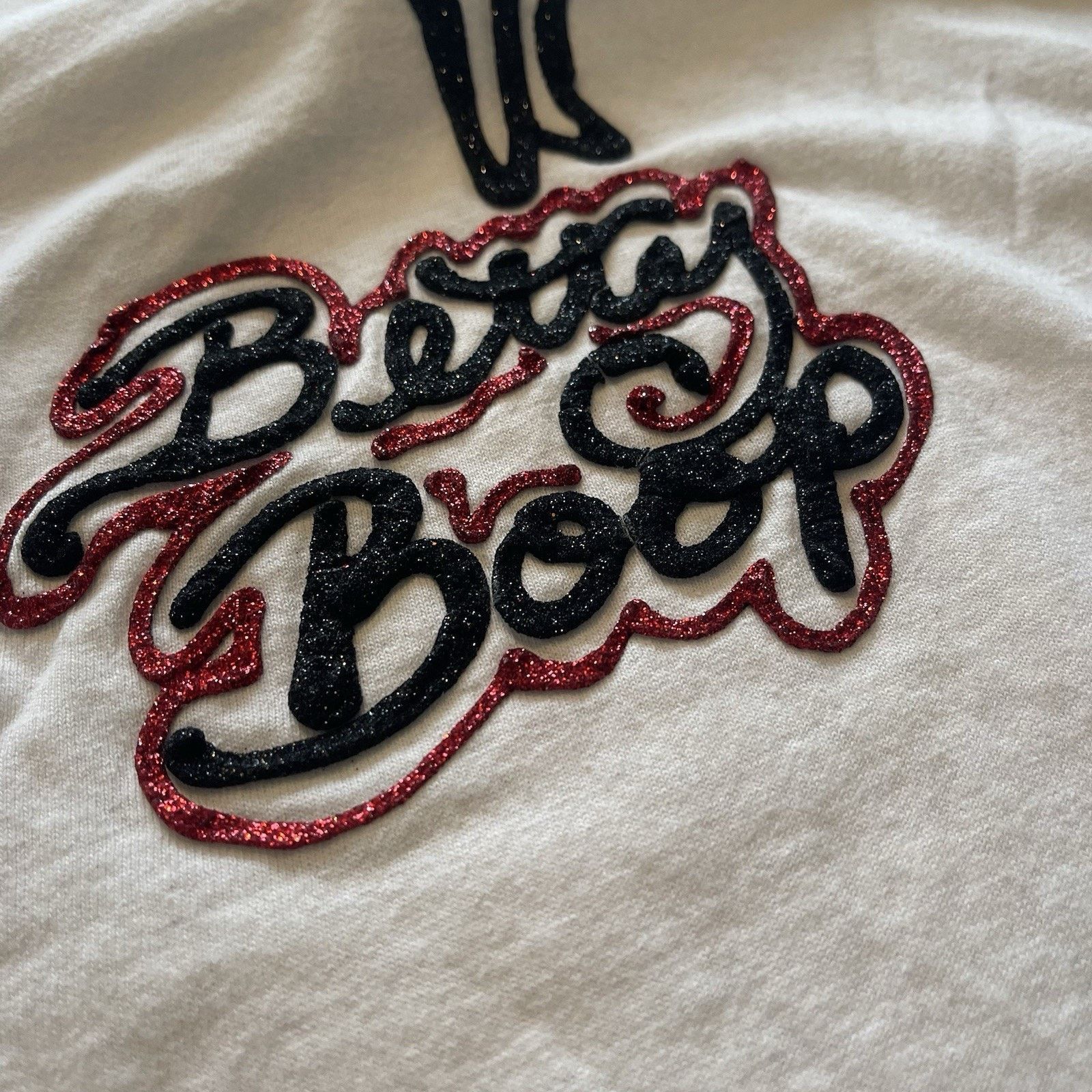 Jerzees Betty Boop Custom TShirt M Thick Glitter Paint Cute Funny Size US M / EU 48-50 / 2 - 3 Thumbnail