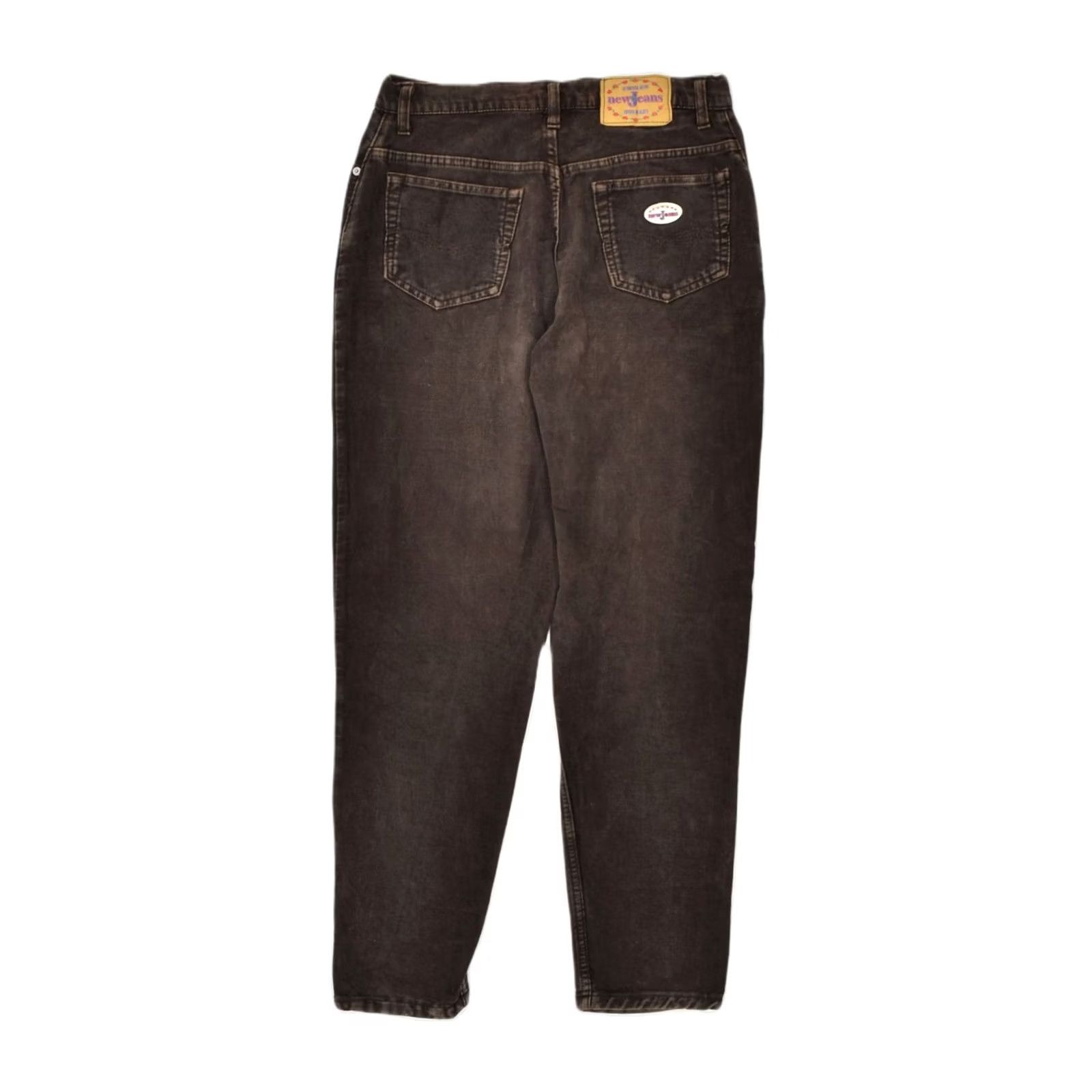 Vintage NEW JEANS Womens Tapered Jeans Brown Cotton W30 L28 Size 30" / US 8 / IT 44 - 2 Thumbnail