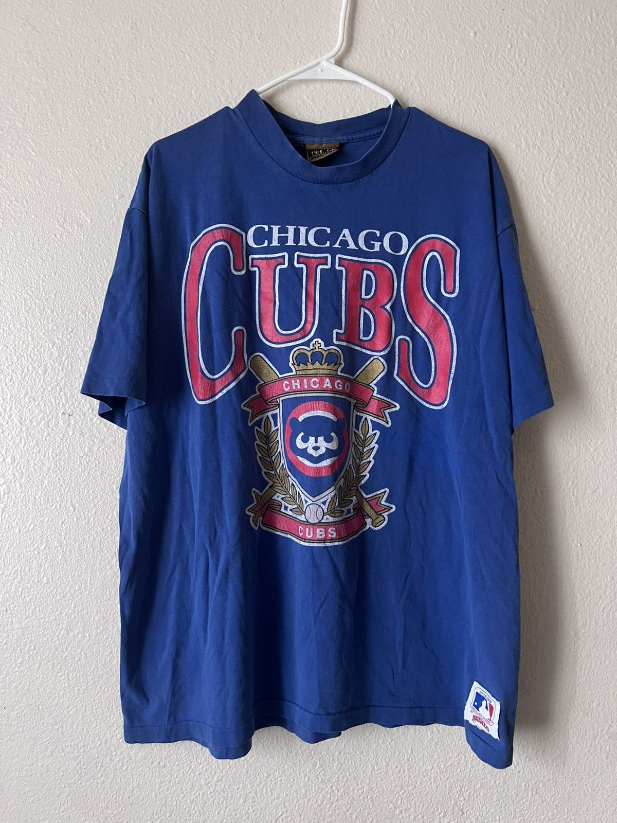 Vintage Vintage 80s Chicago Cubs Crest T Shirt Size US XL / EU 56 / 4 - 1 Thumbnail