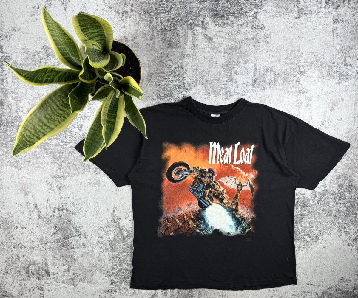 Vintage MeatLoaf 1994 Black Rock Tour Faded Merch Devil Band Jersey T Shirt Tee