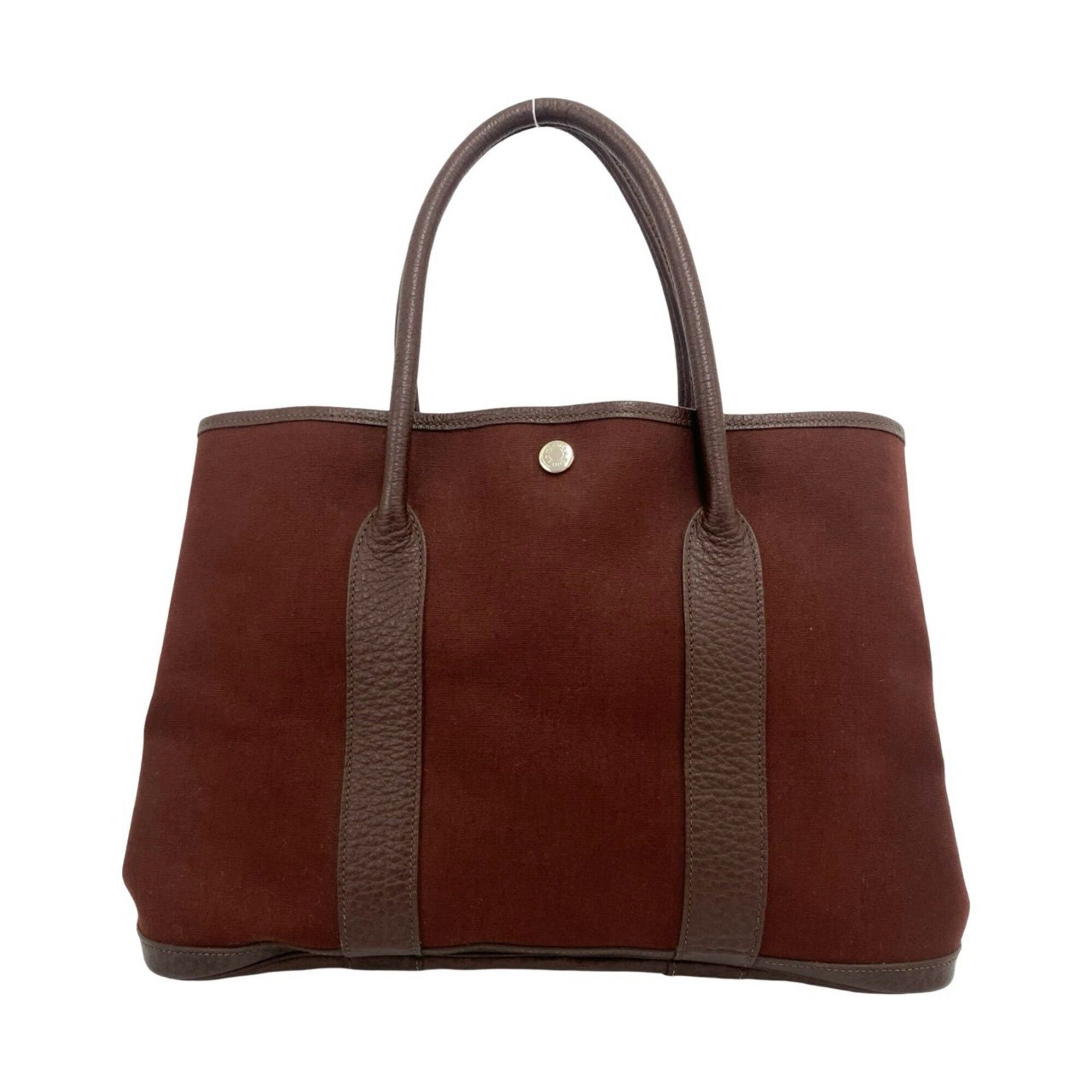 Hermes HERMES Garden Party PM Toile Officier Negonda Tote Bag Rouge H Havana 37014 Size ONE SIZE - 1 Thumbnail